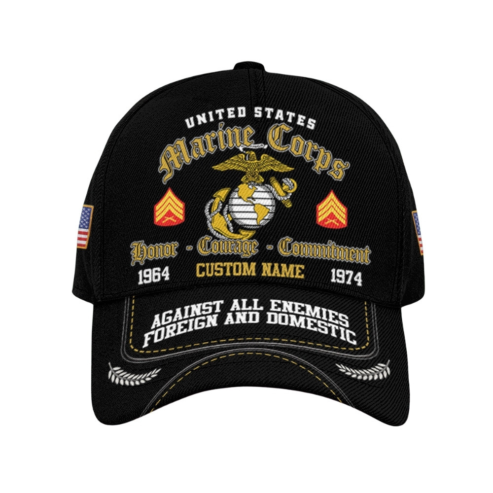 Premium Custom USMC Veteran Hat VPVC020643, Cap For Marine Veterans, Gifts For Veterans Day, Father’s Day