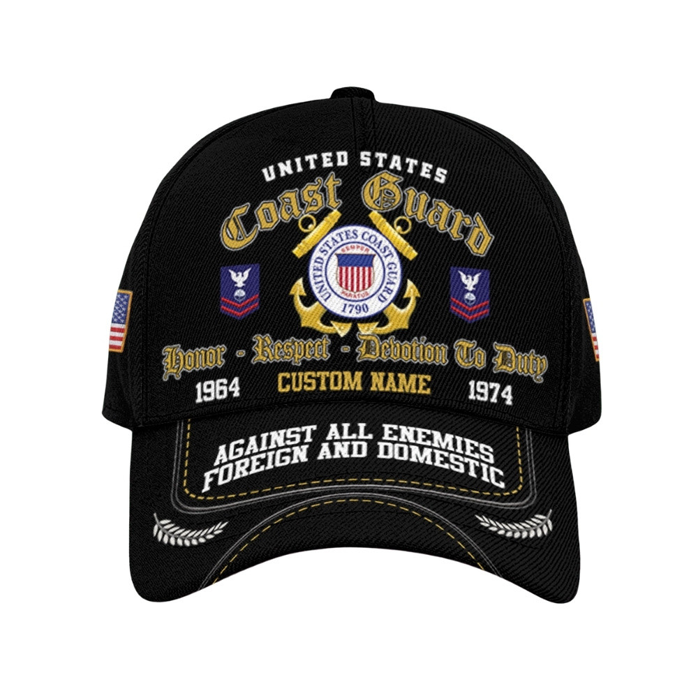 Premium Custom USCG Veteran Hat VPVC020645, Cap For Coast Guard Veterans, Gifts For Veterans Day, Father’s Day