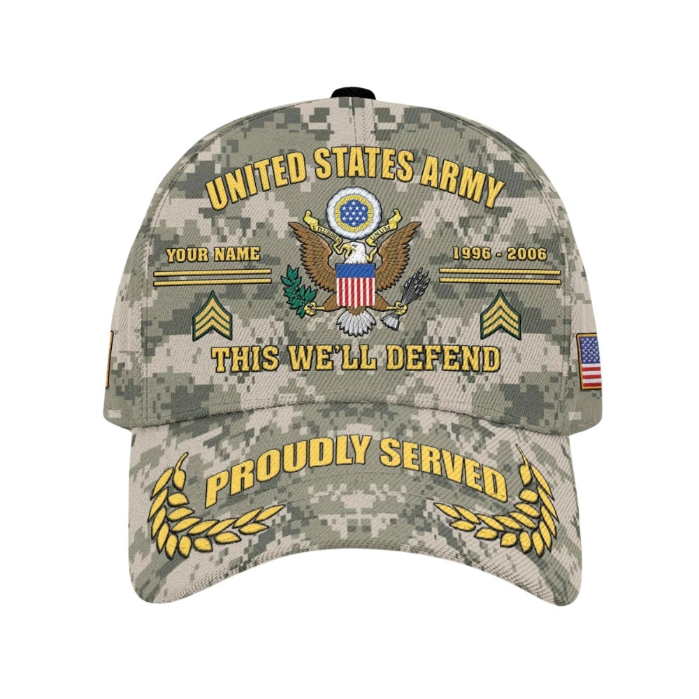 Premium Custom US Army Veteran Hat VPVC020646, Cap For Army Veterans, Gifts For Veterans Day, Father’s Day