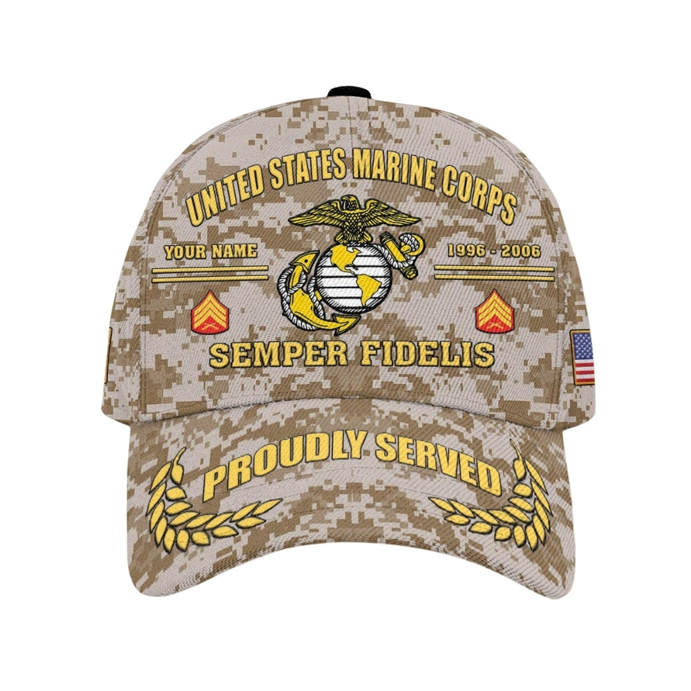 Premium Custom USMC Veteran Hat VPVC020648, Cap For Marine Veterans, Gifts For Veterans Day, Father’s Day