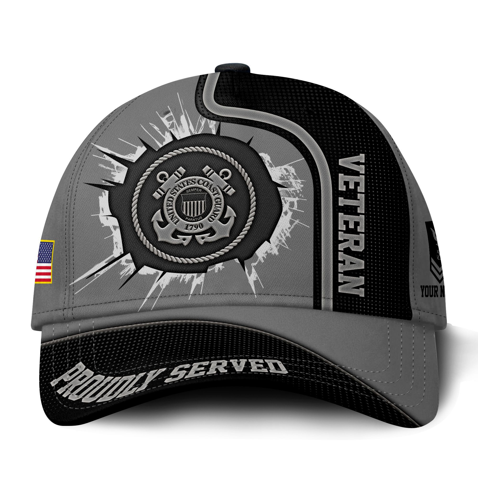 Premium Custom USCG Veteran Hat VPVC014905, Cap For Coast Guard Veterans, Gifts For Veterans Day, Father’s Day