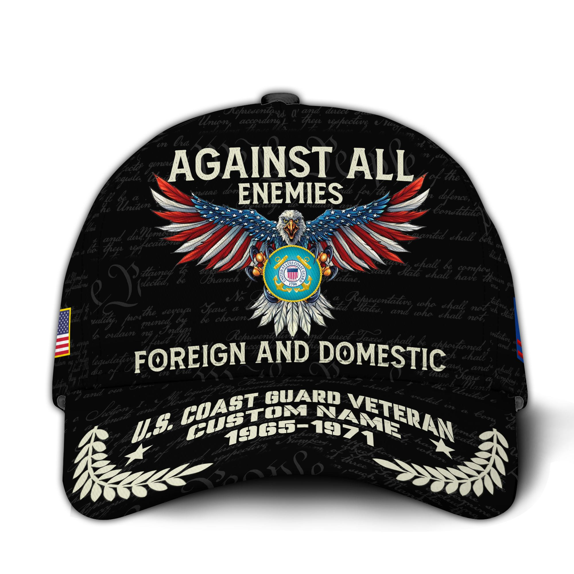 Premium Custom USCG Veteran Hat VPVC015005, Cap For Coast Guard Veterans, Gifts For Veterans Day, Father’s Day
