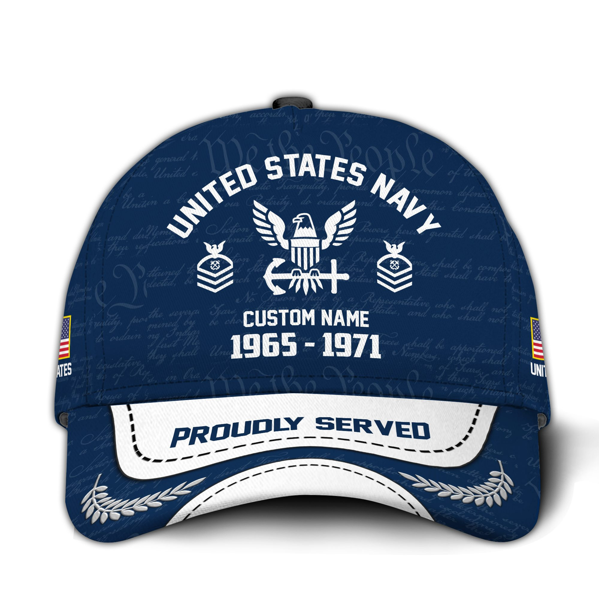 Premium Custom US Navy Veteran Hat VPVC015102, Cap For Navy Veterans, Gifts For Veterans Day, Father’s Day