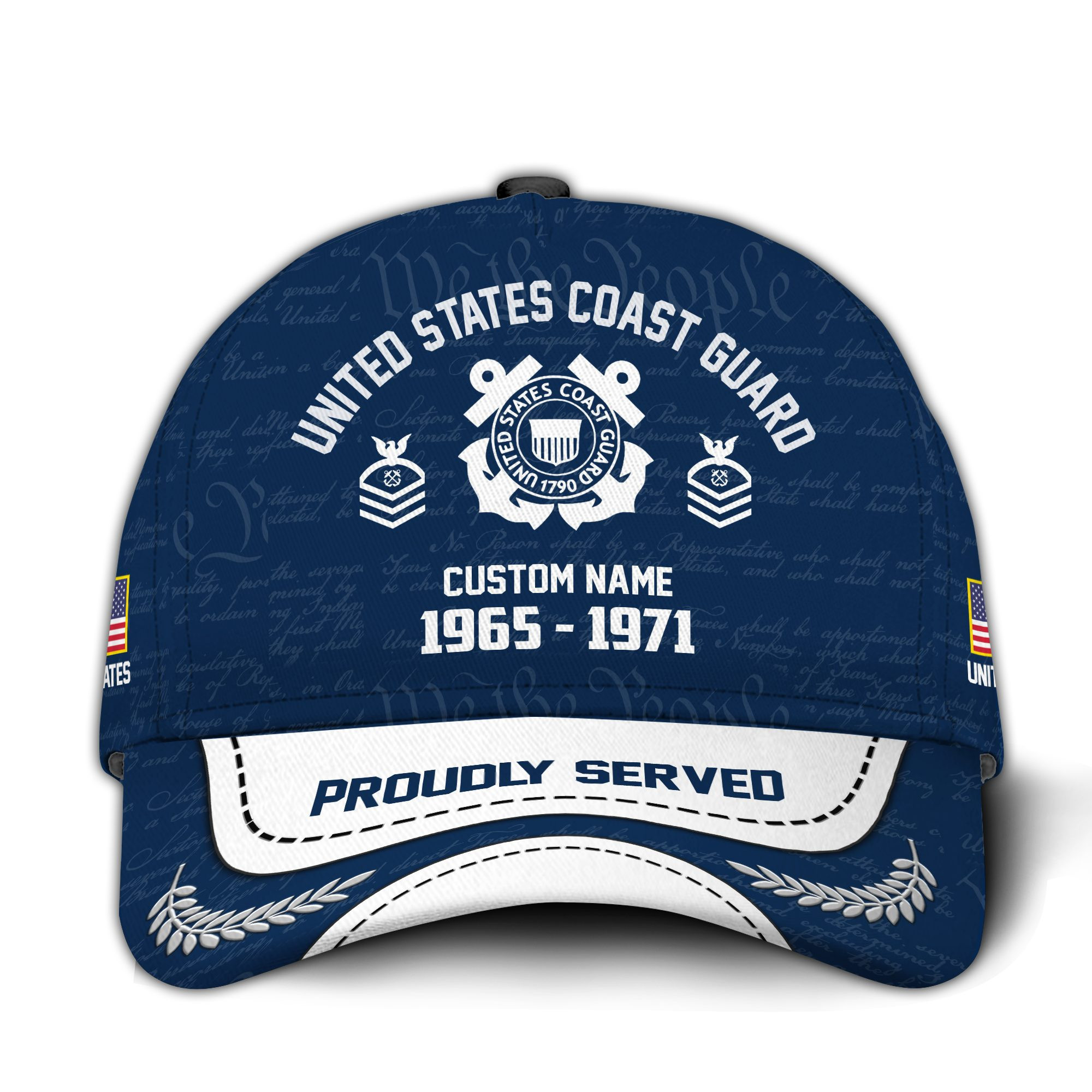 Premium Custom USCG Veteran Hat VPVC015105, Cap For Coast Guard Veterans, Gifts For Veterans Day, Father’s Day