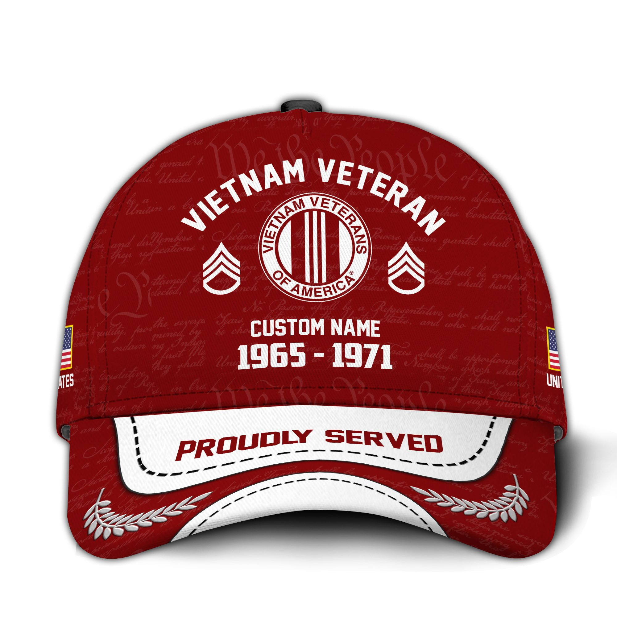 Premium Custom Vietnam Veteran Hat VPVC015106, Cap For Vietnam Veterans, Gifts For Veterans Day, Father’s Day