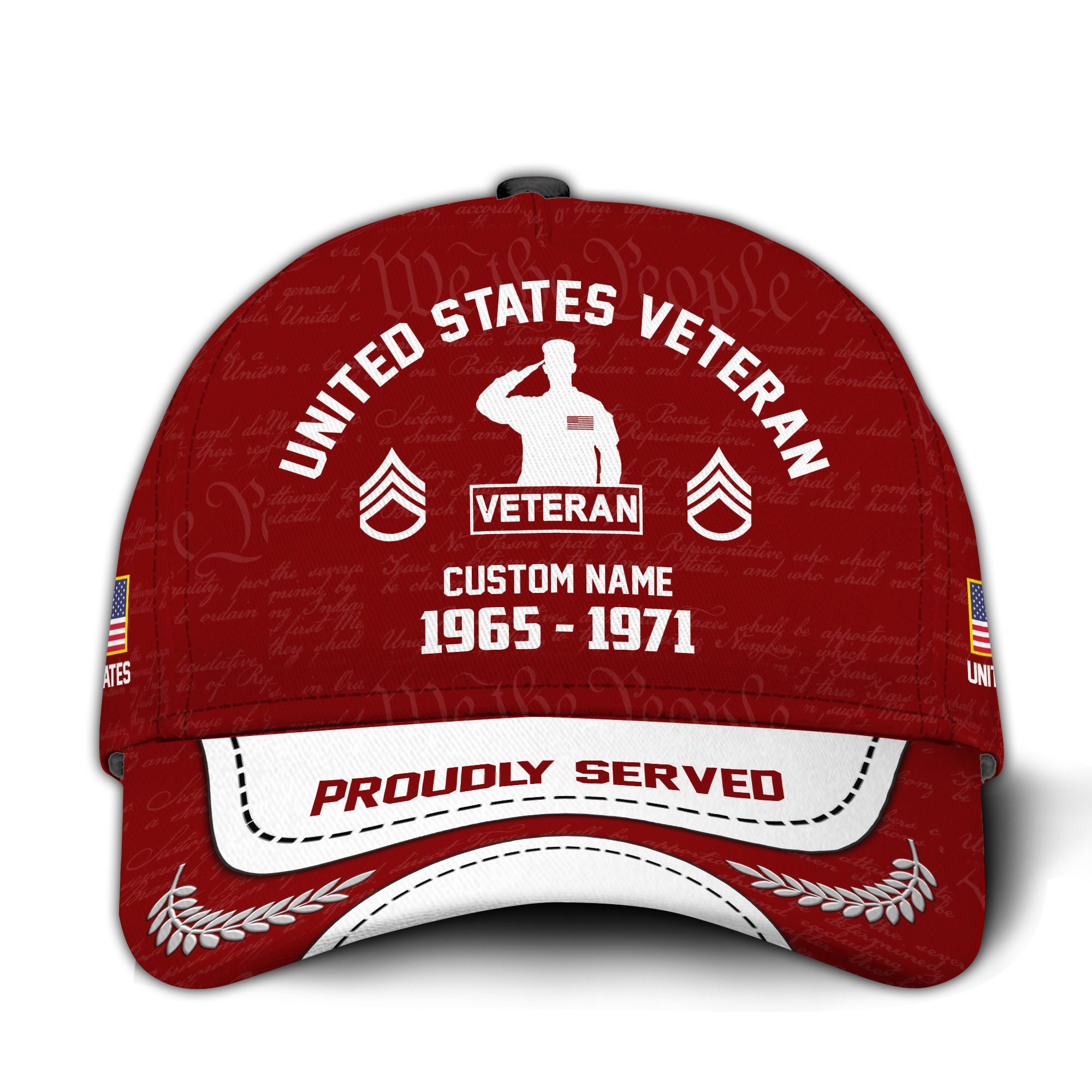 Premium Custom US Veteran Hat VPVC015107, Cap For US Veterans, Gifts For Veterans Day, Father’s Day