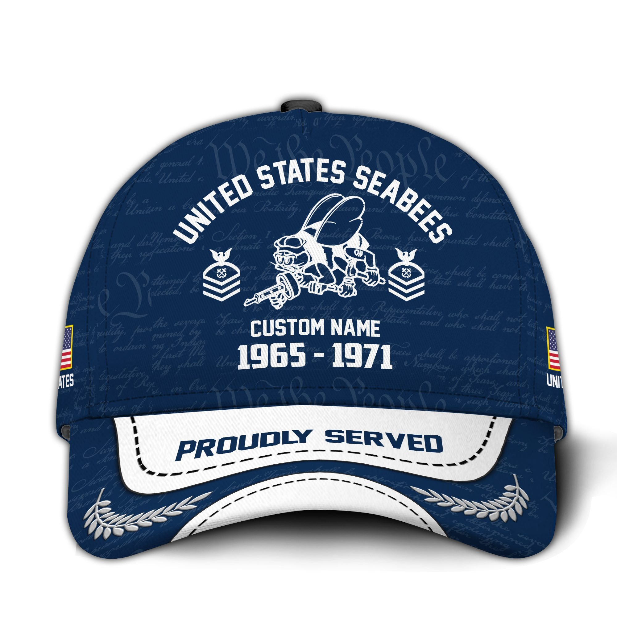 Premium Custom US Seabees Veteran Hat VPVC015109, Cap For Seabees Veteran, Gifts For Veterans Day, Father’s Day