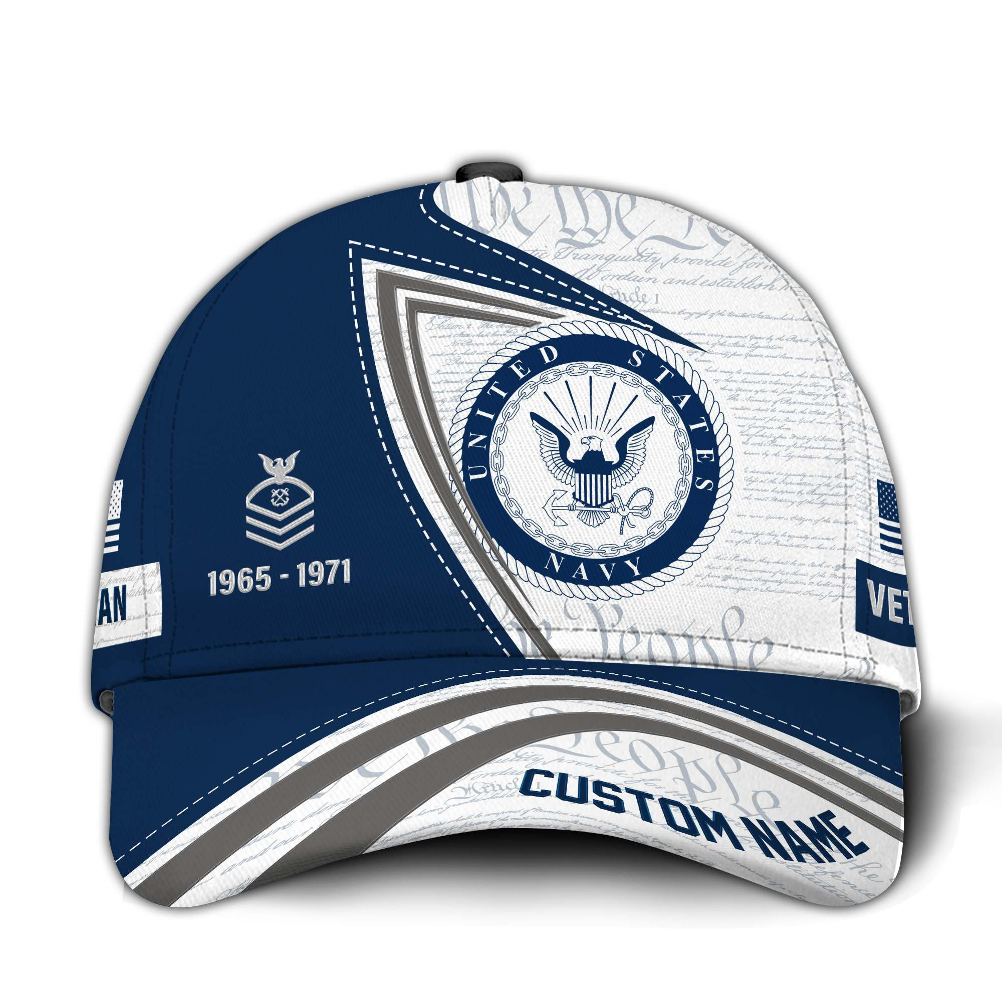 Premium Custom US Navy Veteran Hat VPVC015202, Cap For Navy Veterans, Gifts For Veterans Day, Father’s Day