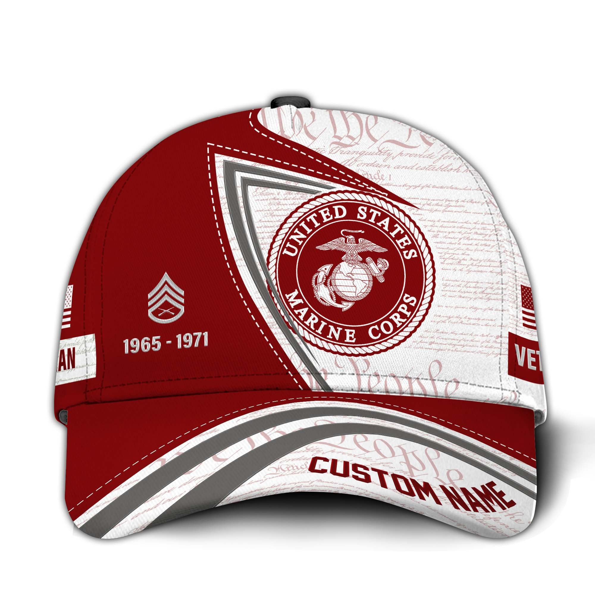 Premium Custom USMC Veteran Hat VPVC015203, Cap For Marine Veterans, Gifts For Veterans Day, Father’s Day