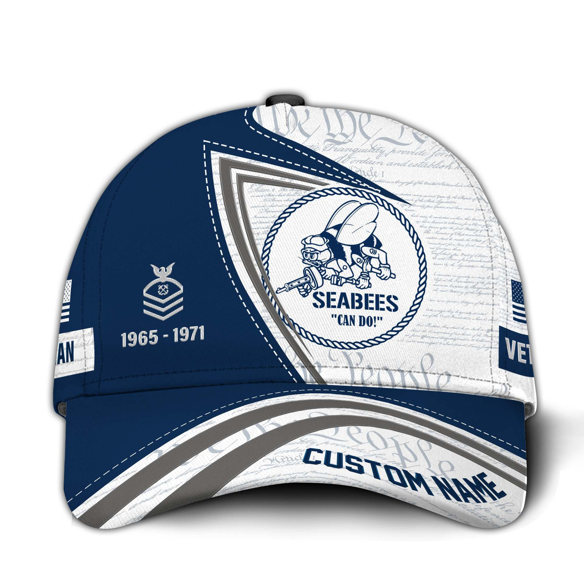 Premium Custom US Seabees Veteran Hat VPVC015209, Cap For Seabees Veteran, Gifts For Veterans Day, Father’s Day