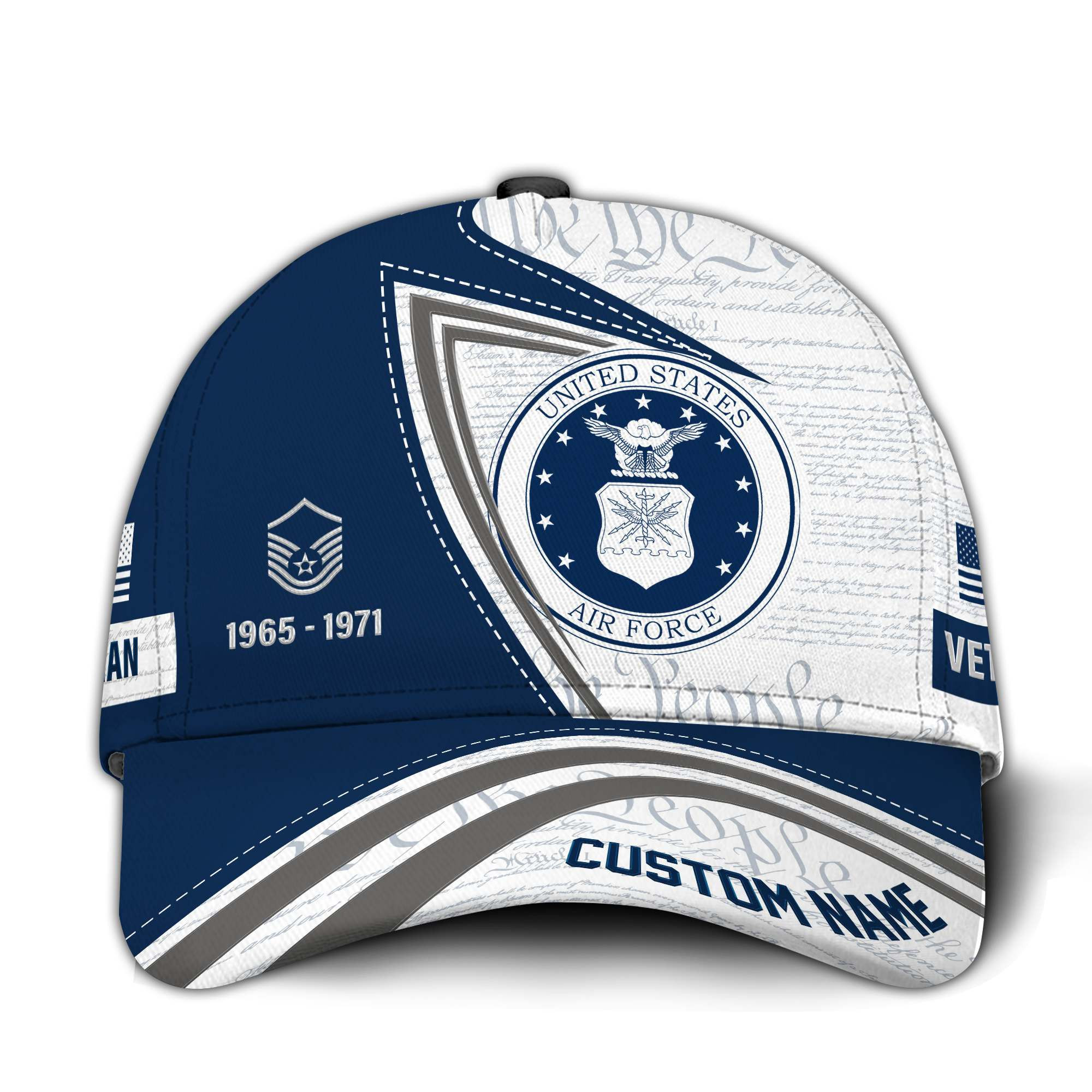 Premium Custom USAF Veteran Hat VPVC015212, Cap For Air Force Veterans, Gifts For Veterans Day, Father’s Day