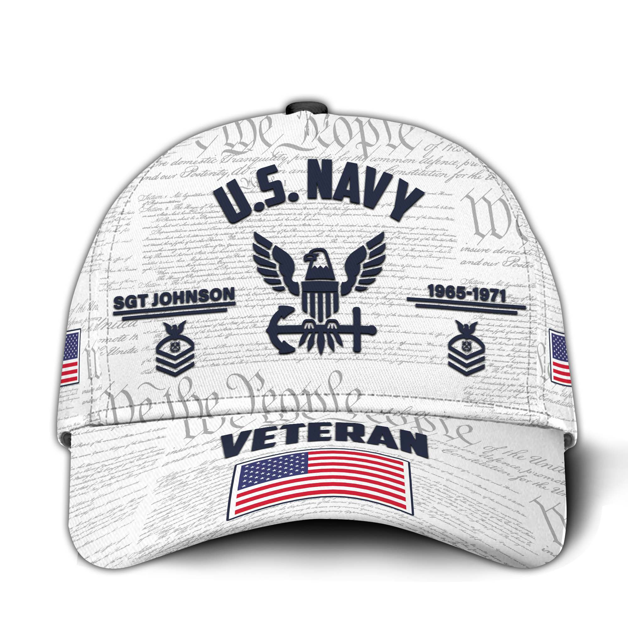 Premium Custom US Navy Veteran Hat VPVC015302, Cap For Navy Veterans, Gifts For Veterans Day, Father’s Day