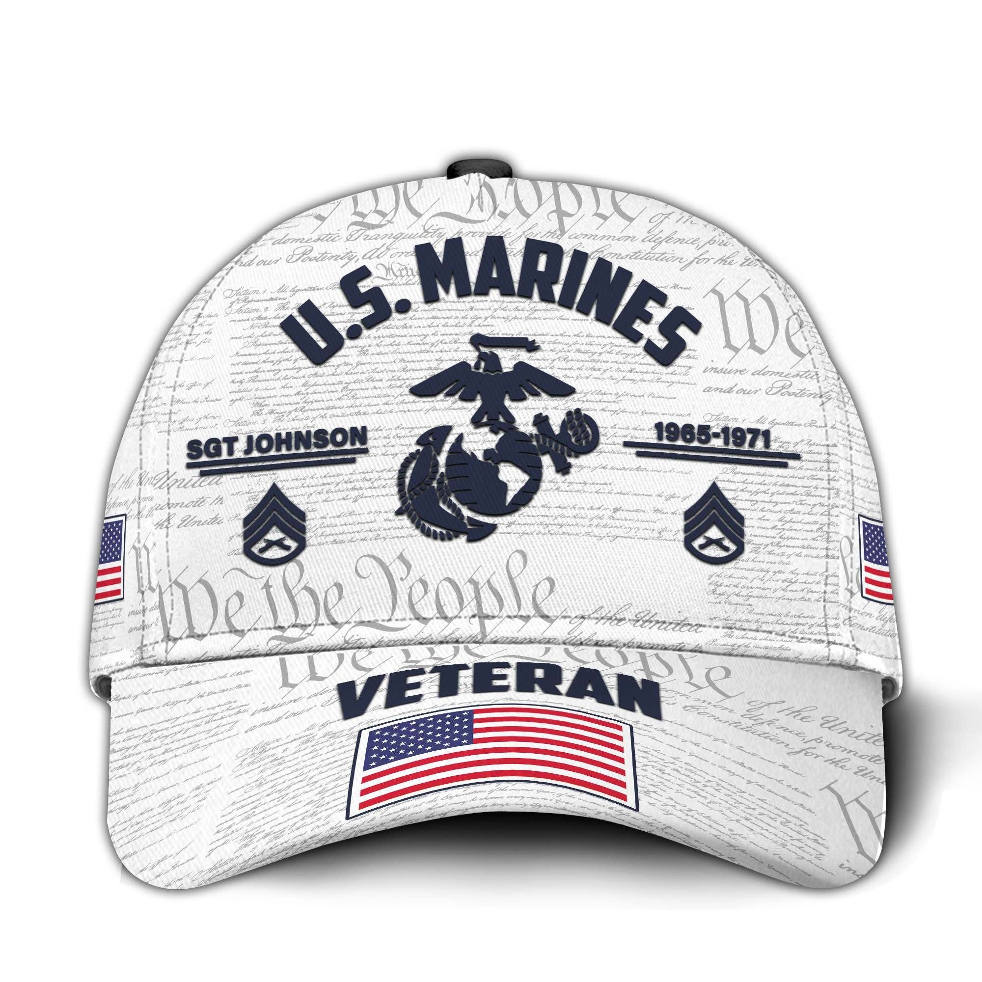 Premium Custom USMC Veteran Hat VPVC015303, Cap For Marine Veterans, Gifts For Veterans Day, Father’s Day