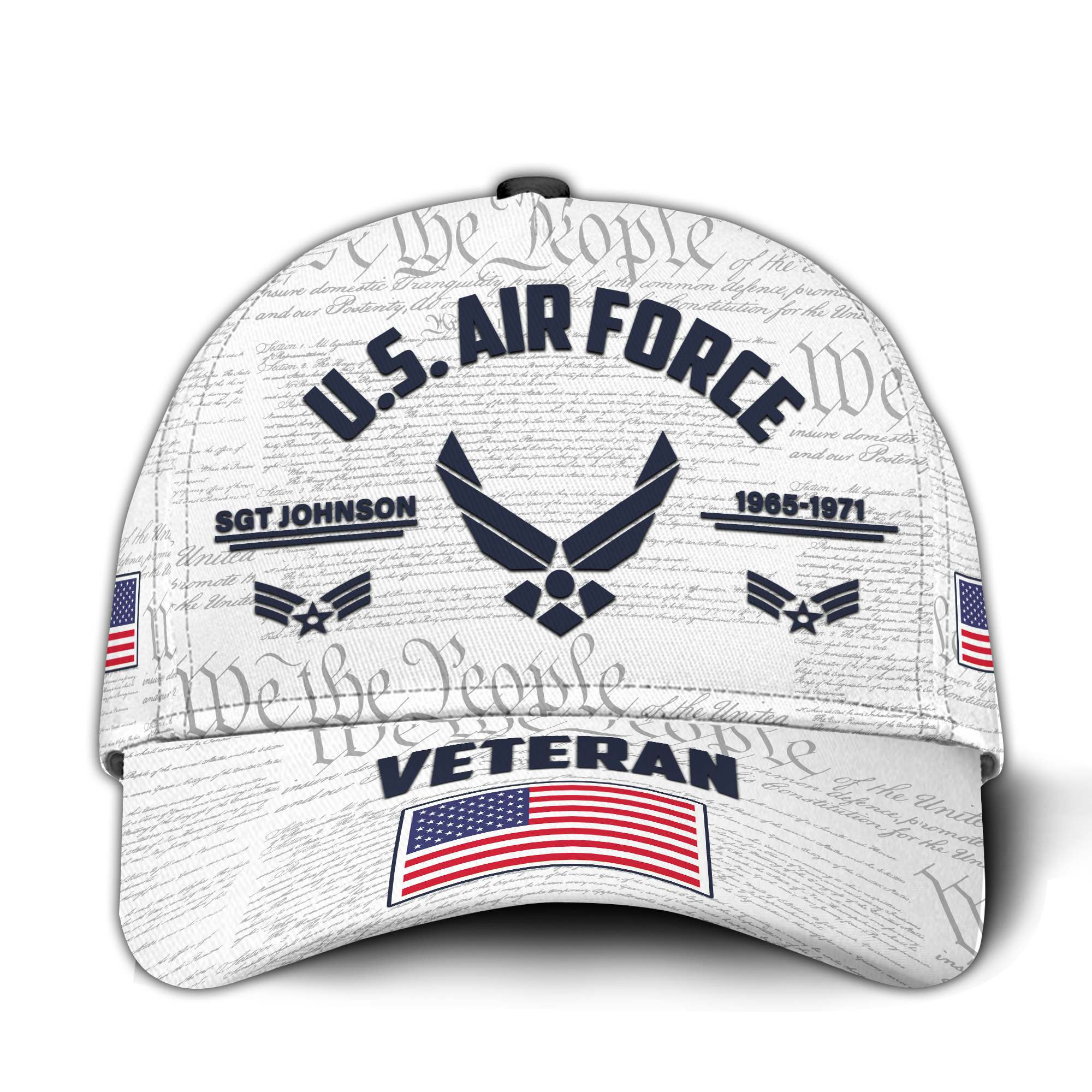 Premium Custom USAF Veteran Hat VPVC015304, Cap For Air Force Veterans, Gifts For Veterans Day, Father’s Day