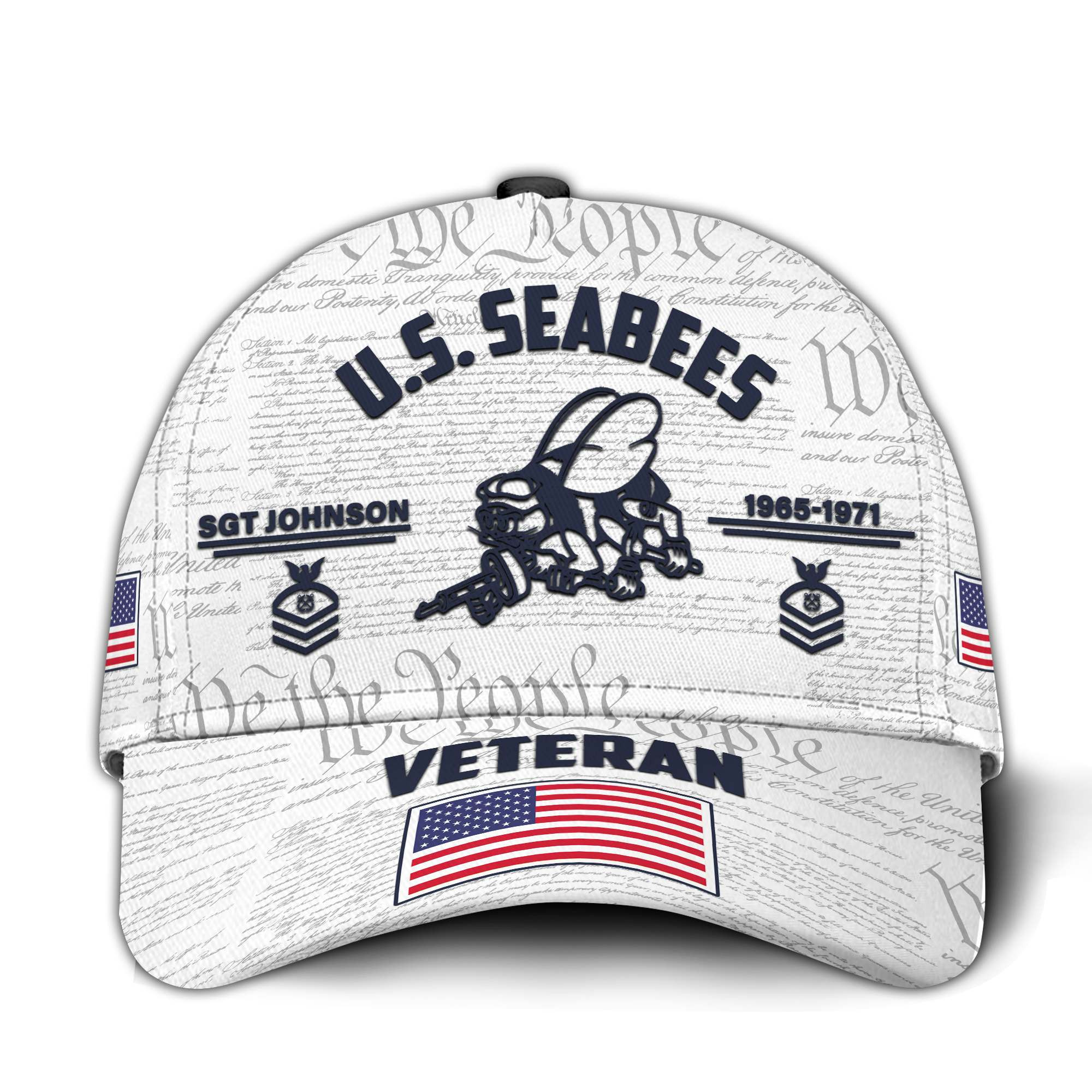 Premium Custom US Seabees Veteran Hat VPVC015309, Cap For Seabees Veteran, Gifts For Veterans Day, Father’s Day