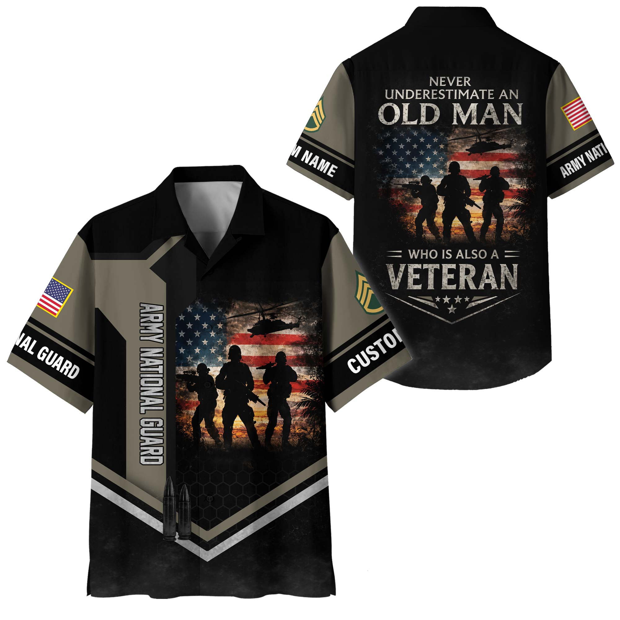 Premium Custom Army National Guard Hawaiian Shirt VPVC408128, Gifts For Army National Guard Veteran, Gifts For Veterans Day