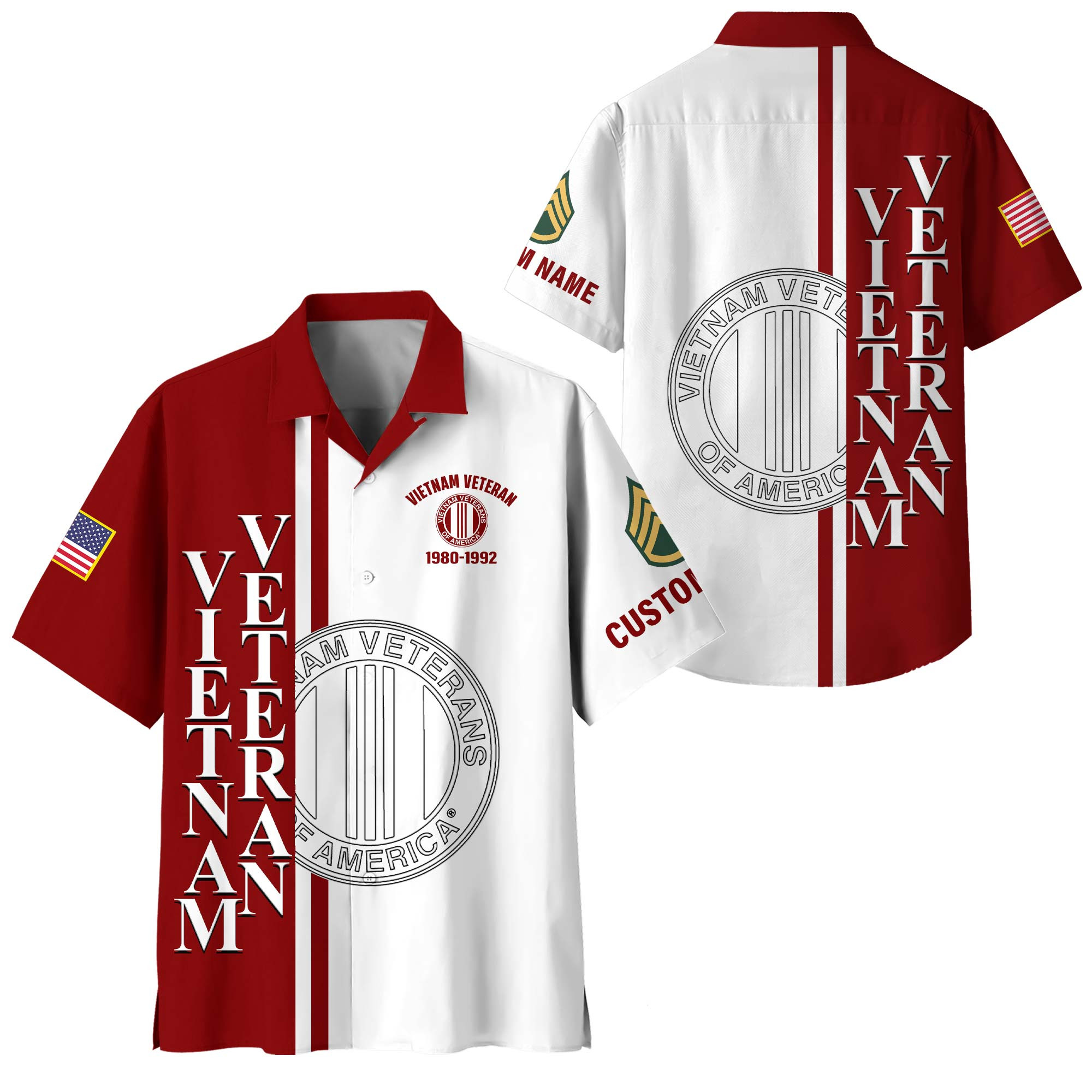Premium Custom Vietnam Veteran Hawaiian Shirt VPVC408146, Gifts For Vietnam Veteran, Gifts For Veterans Day
