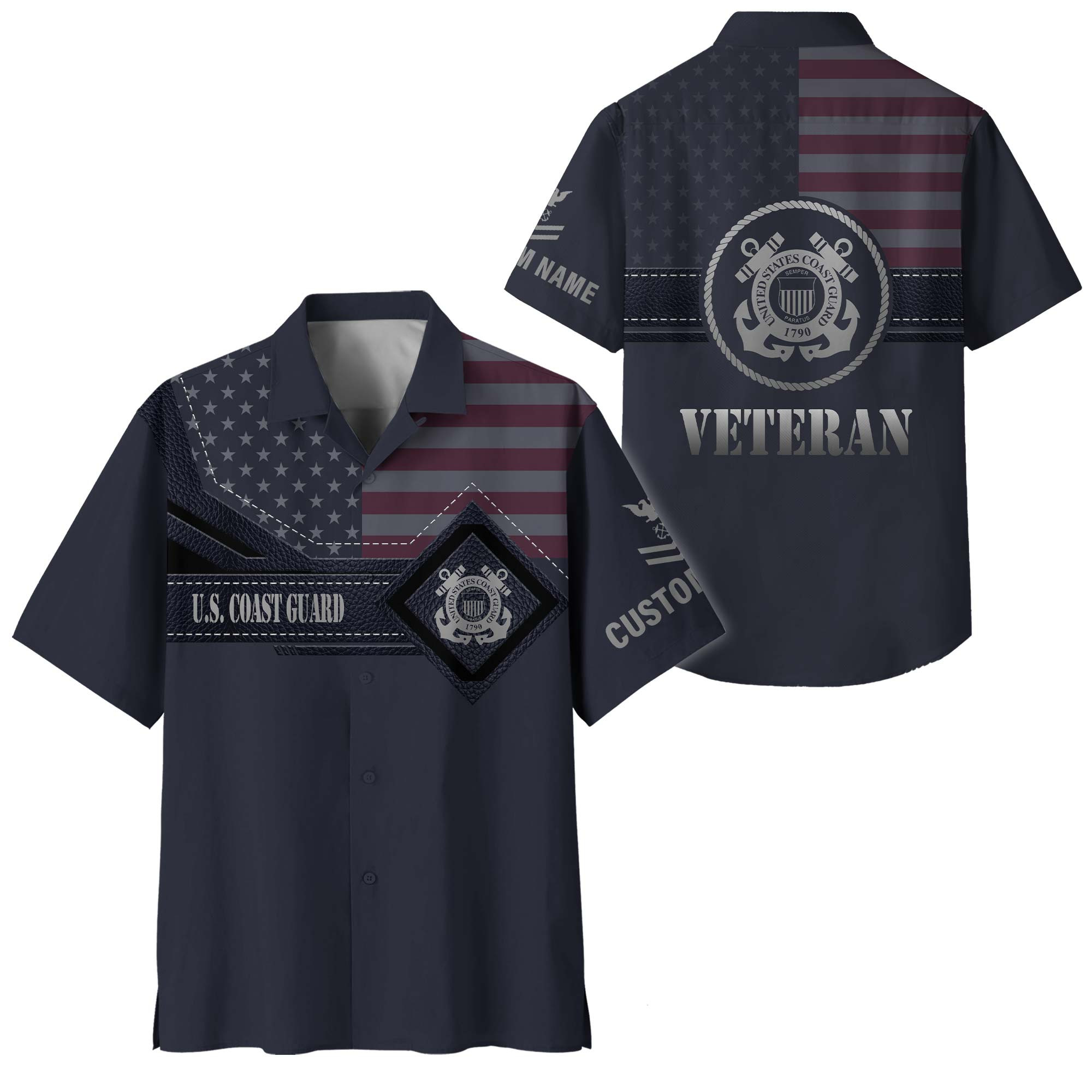 Premium Custom USCG Hawaiian Shirt VPVC408155, Gifts For Coast Guard Veteran, Gifts For Veterans Day