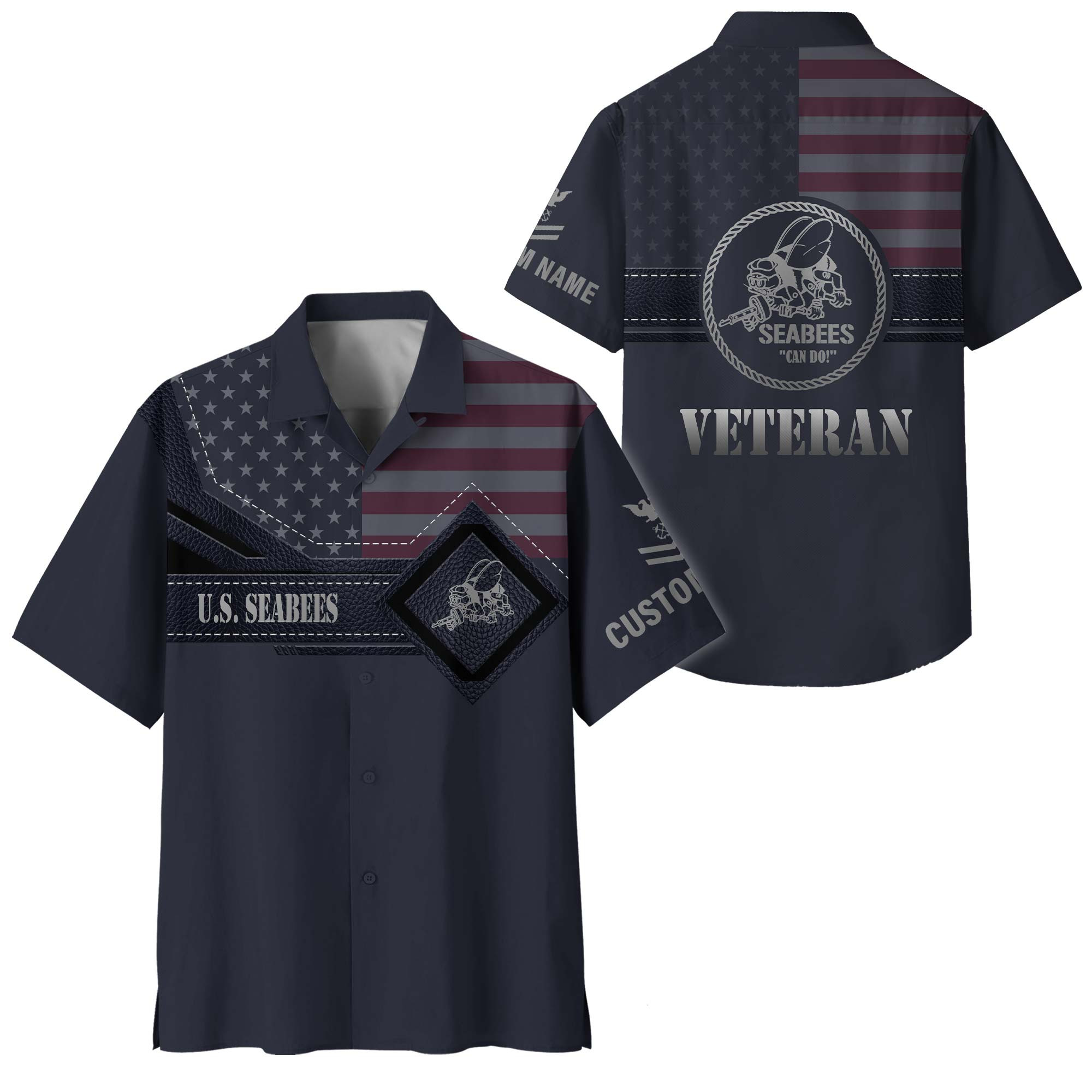Premium Custom US Seabees Hawaiian Shirt VPVC408159, Gifts For Seabees Veteran, Gifts For Veterans Day