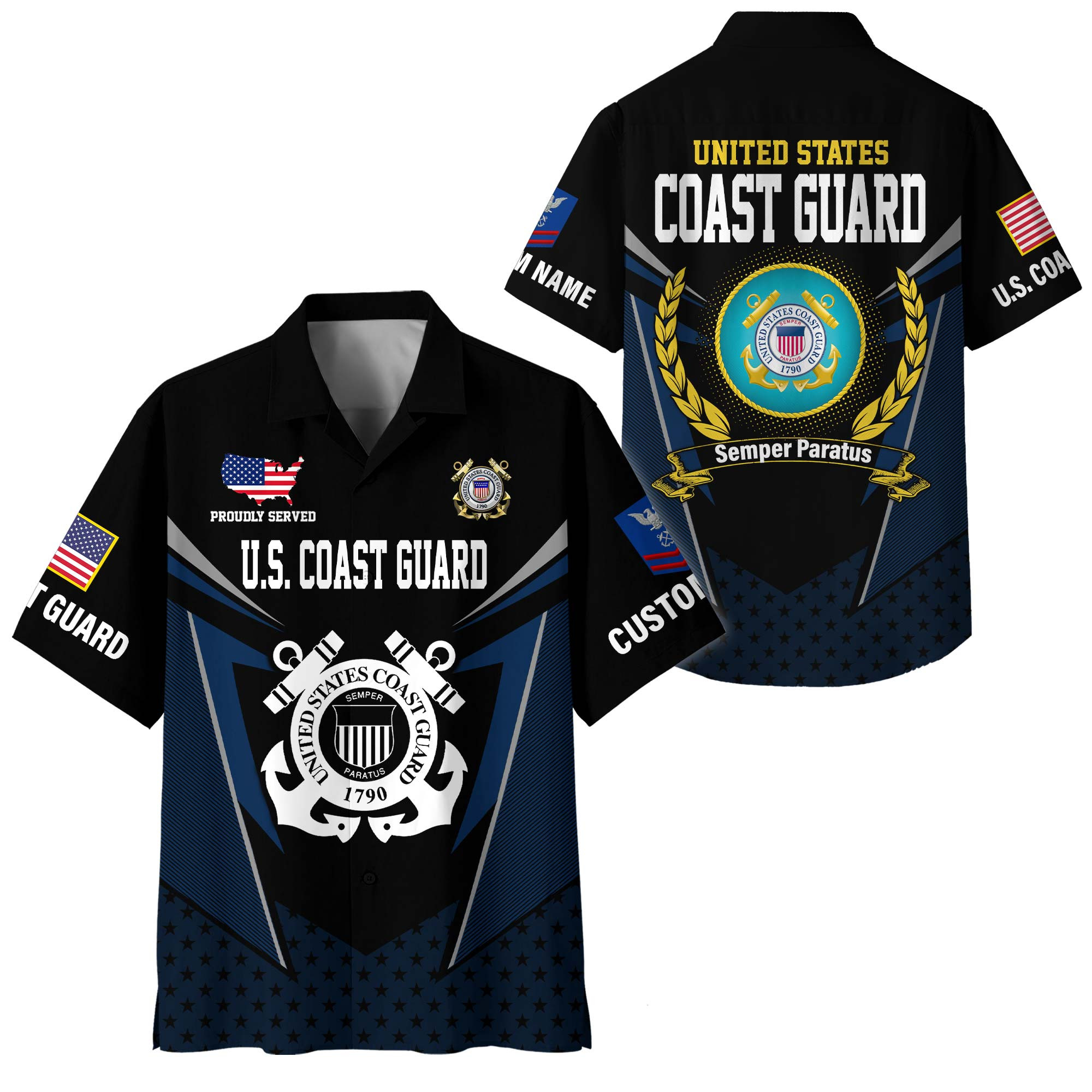 Premium Custom USCG Hawaiian Shirt VPVC408165, Gifts For Coast Guard Veteran, Gifts For Veterans Day