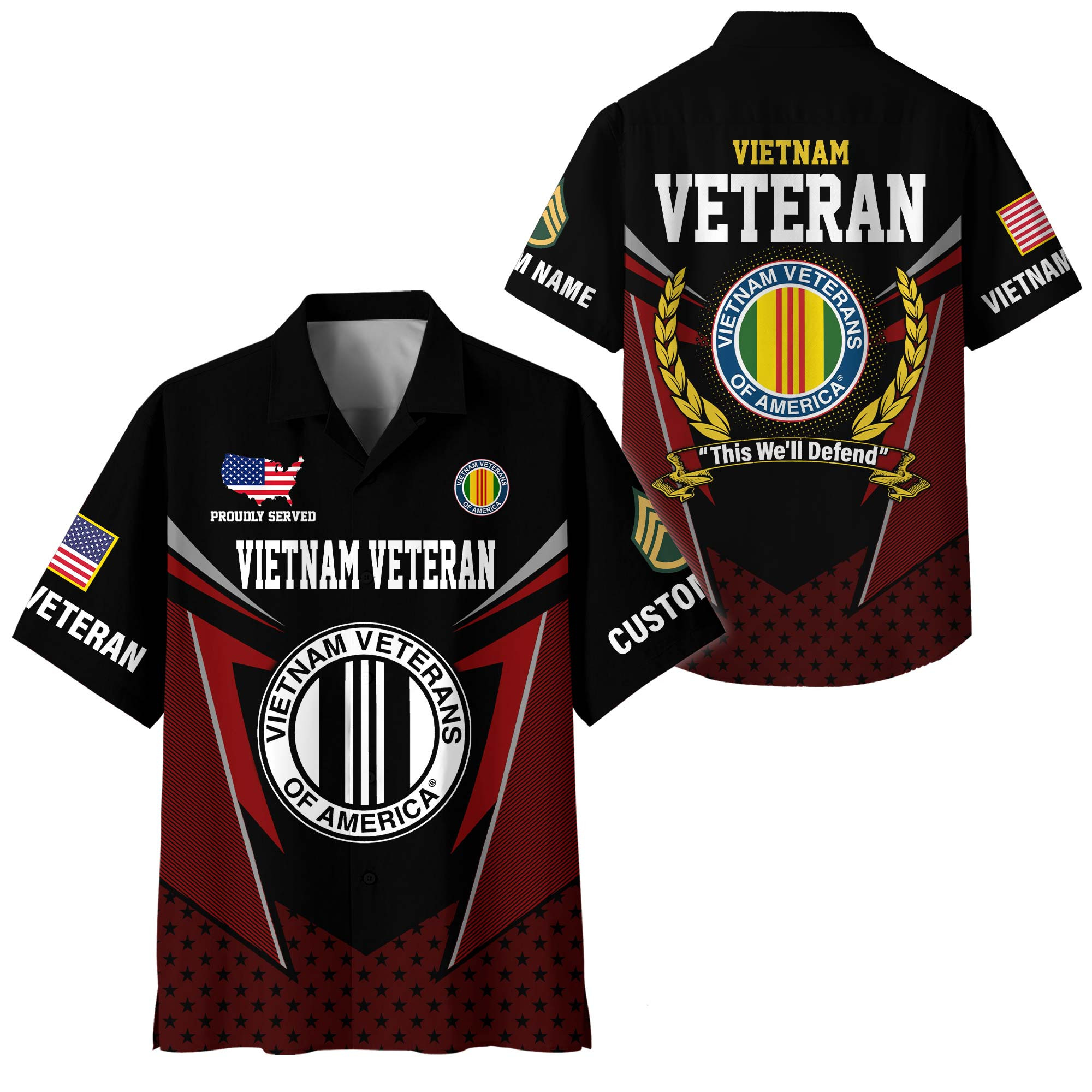 Premium Custom Vietnam Veteran Hawaiian Shirt VPVC408166, Gifts For Vietnam Veteran, Gifts For Veterans Day