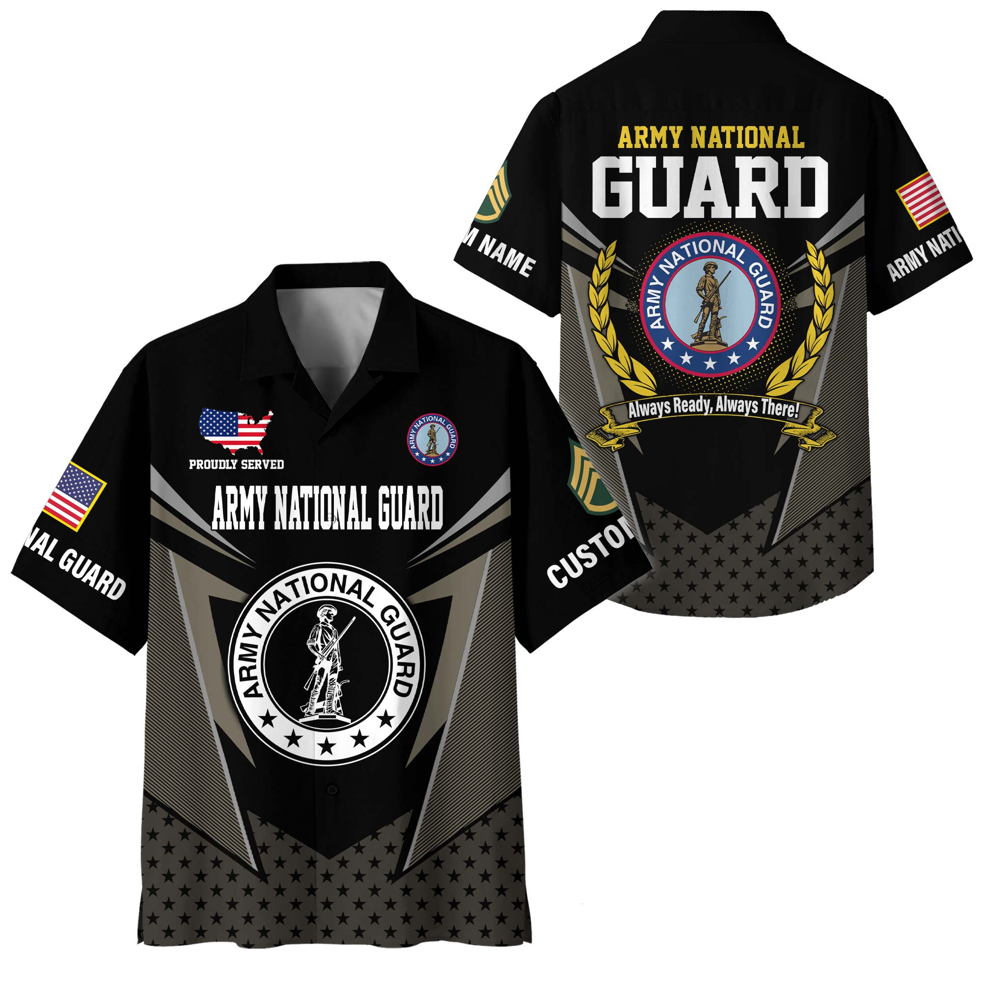Premium Custom Army National Guard Hawaiian Shirt VPVC408168, Gifts For Army National Guard Veteran, Gifts For Veterans Day