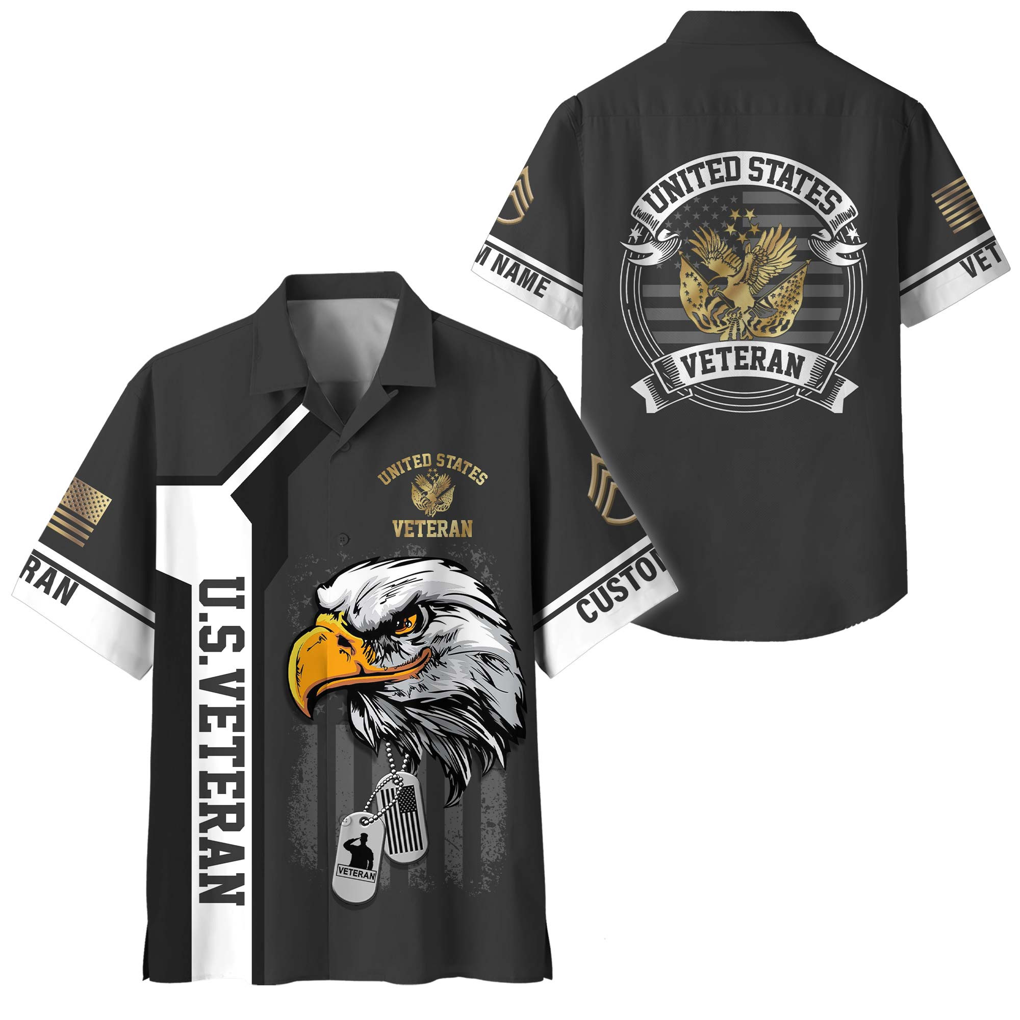 Premium Custom US Veteran Hawaiian Shirt VPVC408177, Gifts For US Veteran, Gifts For Veterans Day