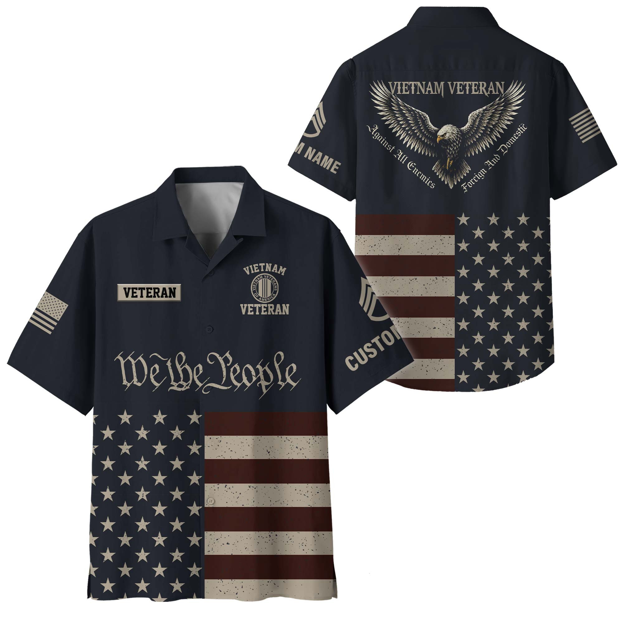 Premium Custom Vietnam Veteran Hawaiian Shirt VPVC408186, Gifts For Vietnam Veteran, Gifts For Veterans Day