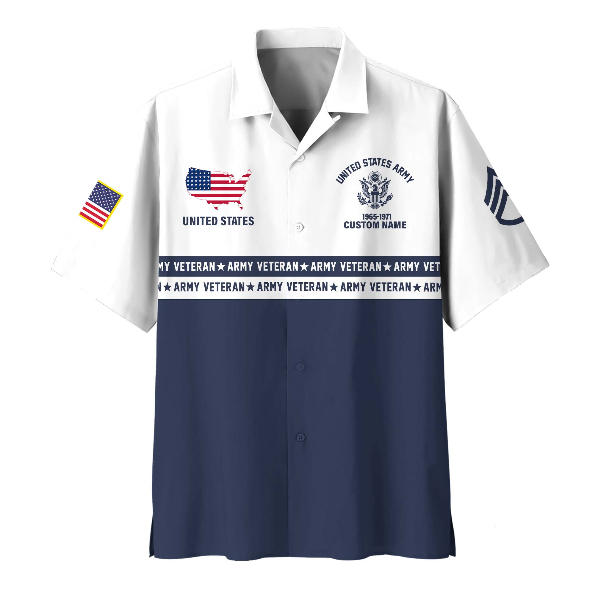 Premium Custom US Army Hawaiian Shirt VPVC408191, Gifts For Army Veteran, Gifts For Veterans Day