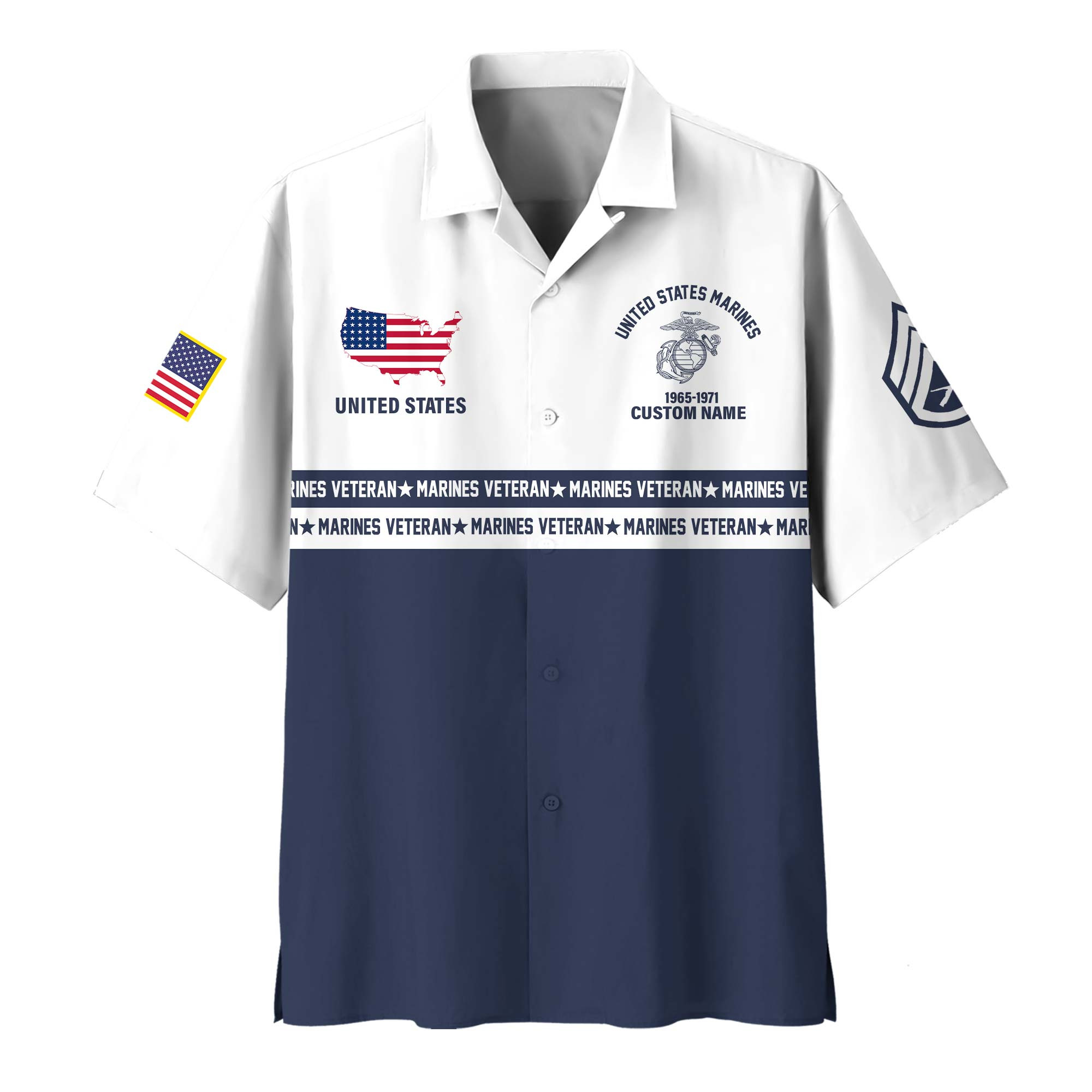 Premium Custom USMC Hawaiian Shirt VPVC408193, Gifts For Marine Veteran, Gifts For Veterans Day