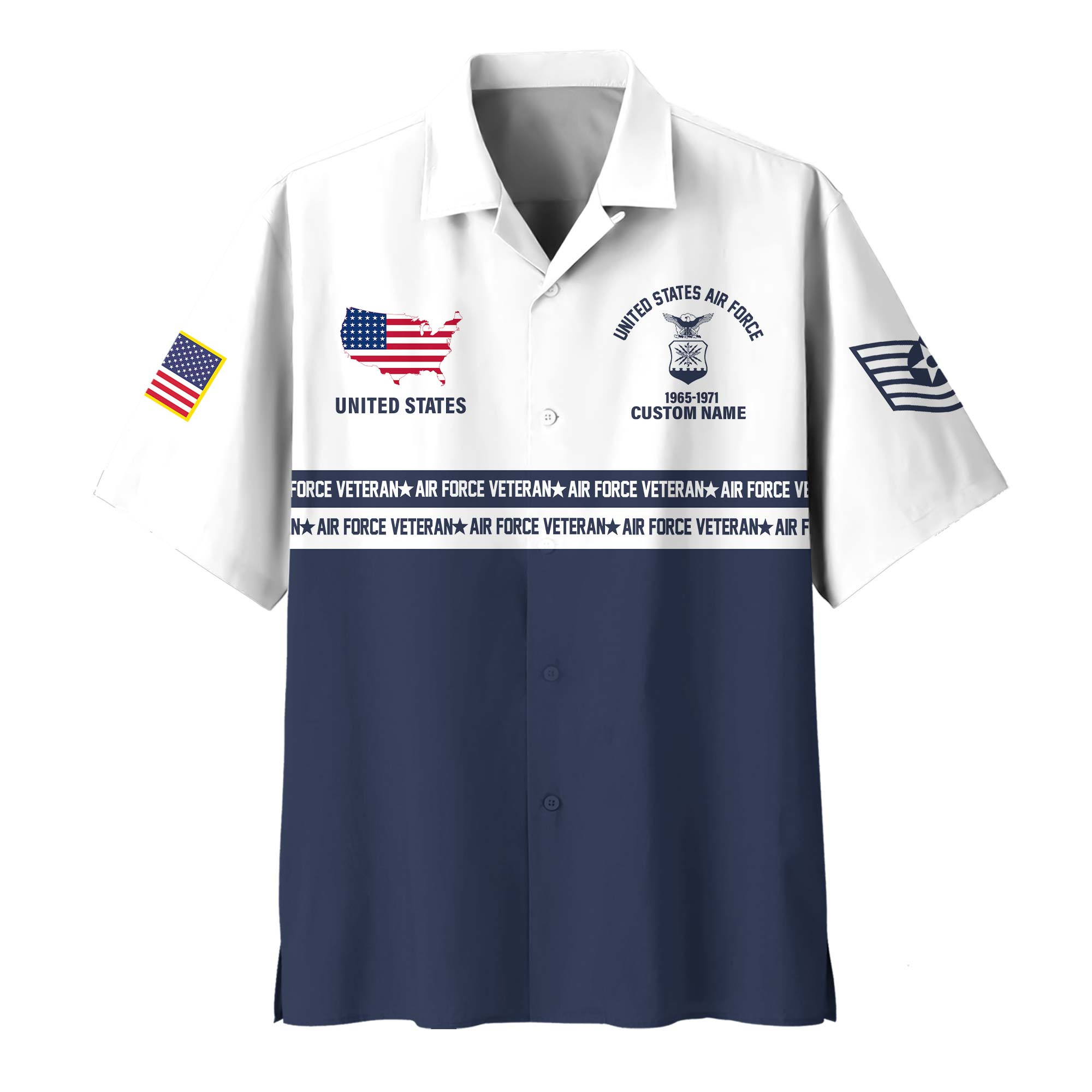 Premium Custom USAF Hawaiian Shirt VPVC408194, Gifts For Air Force Veteran, Gifts For Veterans Day