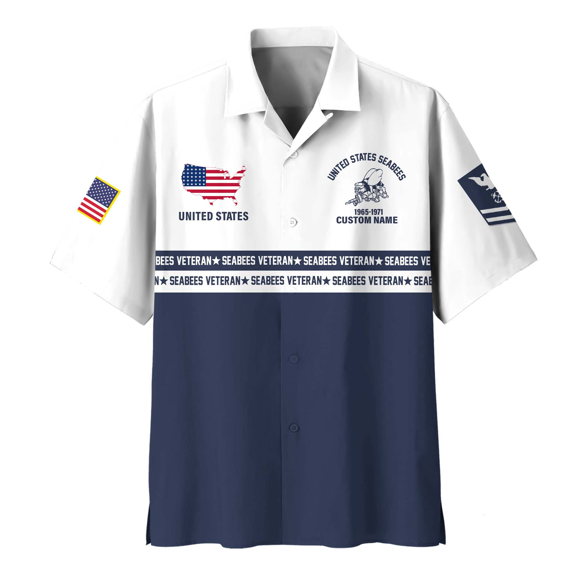 Premium Custom US Seabees Hawaiian Shirt VPVC408199, Gifts For Seabees Veteran, Gifts For Veterans Day