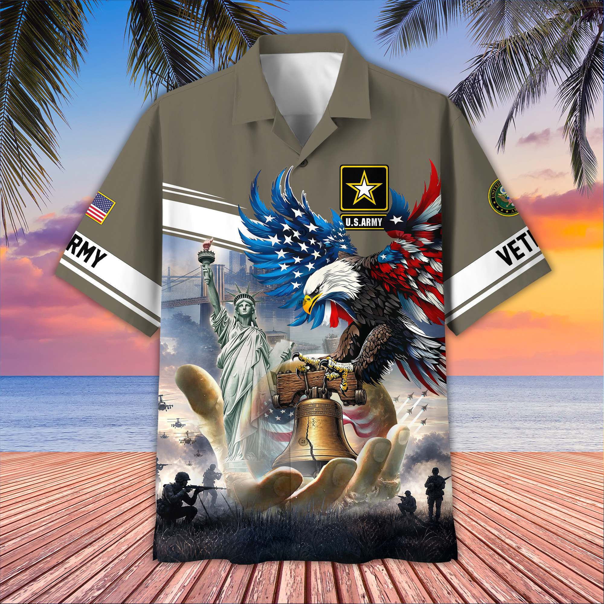 Premium US Veterans Hawaiian Shirt CPHN260511, Gifts For US Veterans, Gifts For Father’s Day, Veterans Day