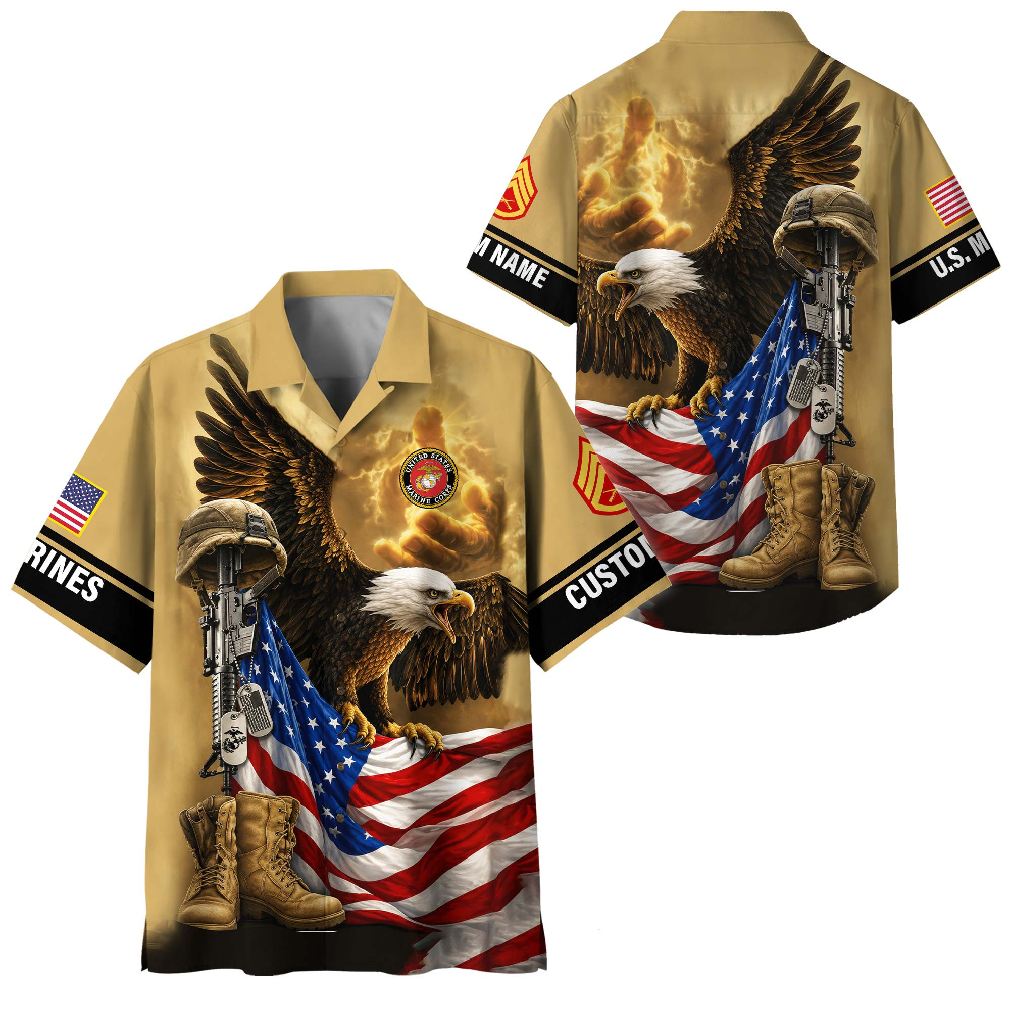 Premium Custom USMC Hawaiian Shirt VPVC408263, Gifts For Marine Veteran, Gifts For Veterans Day