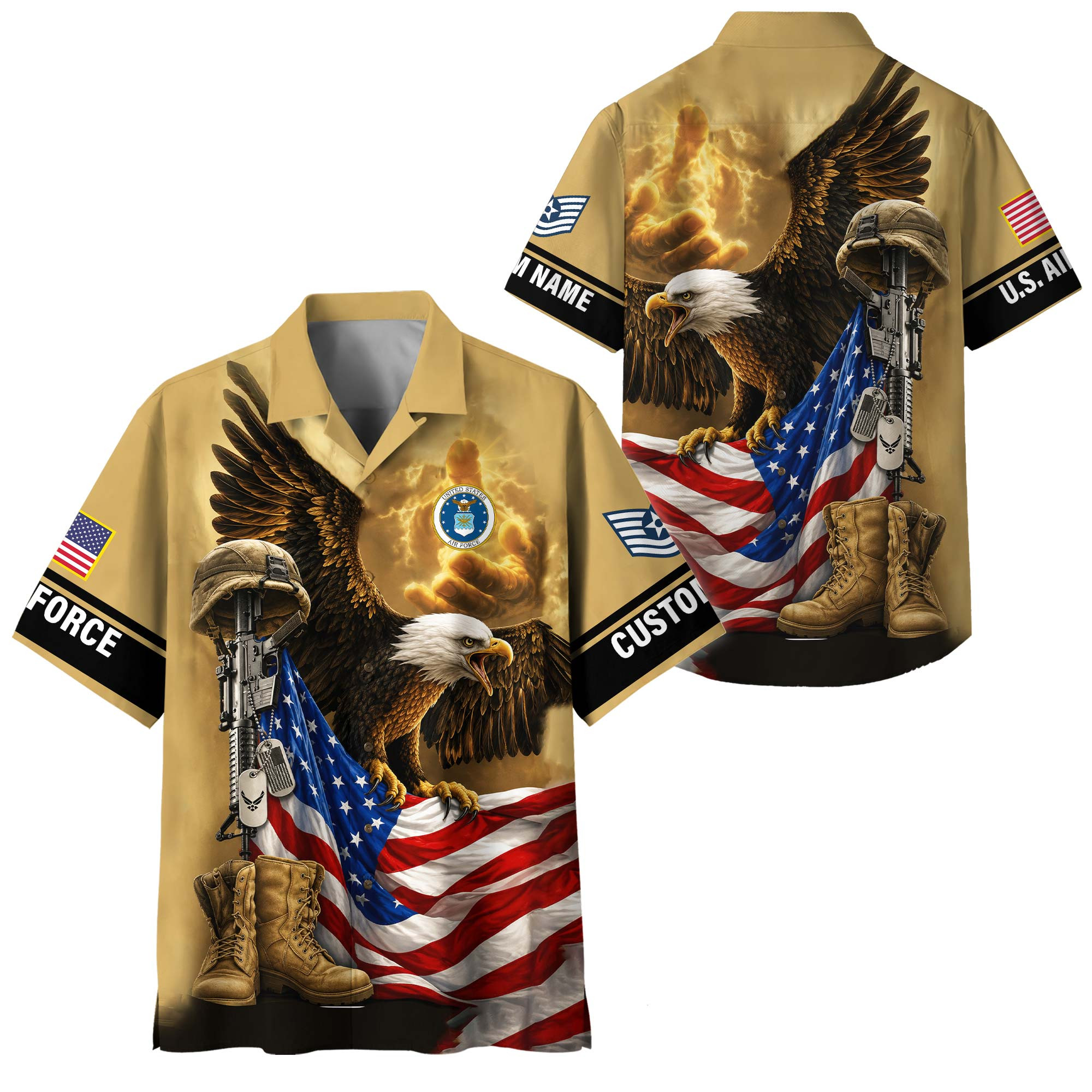 Premium Custom USAF Hawaiian Shirt VPVC408264, Gifts For Air Force Veteran, Gifts For Veterans Day