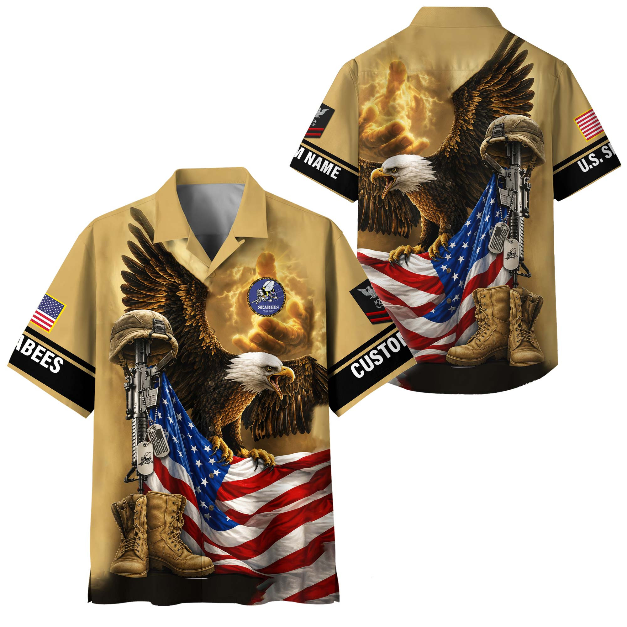 Premium Custom US Seabees Hawaiian Shirt VPVC408269, Gifts For Seabees Veteran, Gifts For Veterans Day
