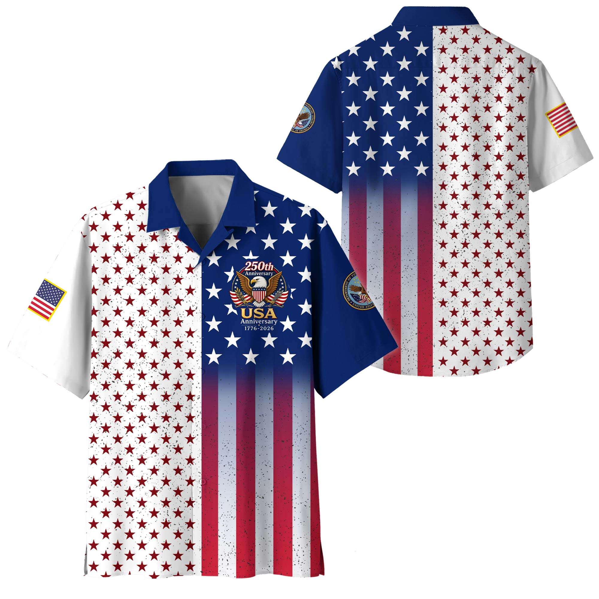 Premium America 250th Anniversary US Veteran Hawaiian Shirt VPVC408277, Gifts For US Veteran, Gifts For Veterans Day, Independence Day