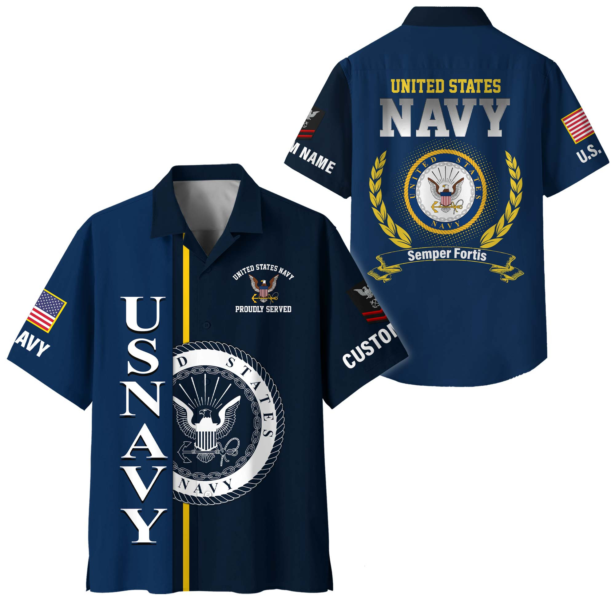 Premium Custom US Navy Hawaiian Shirt VPVC408292, Gifts For Navy Veteran, Gifts For Veterans Day