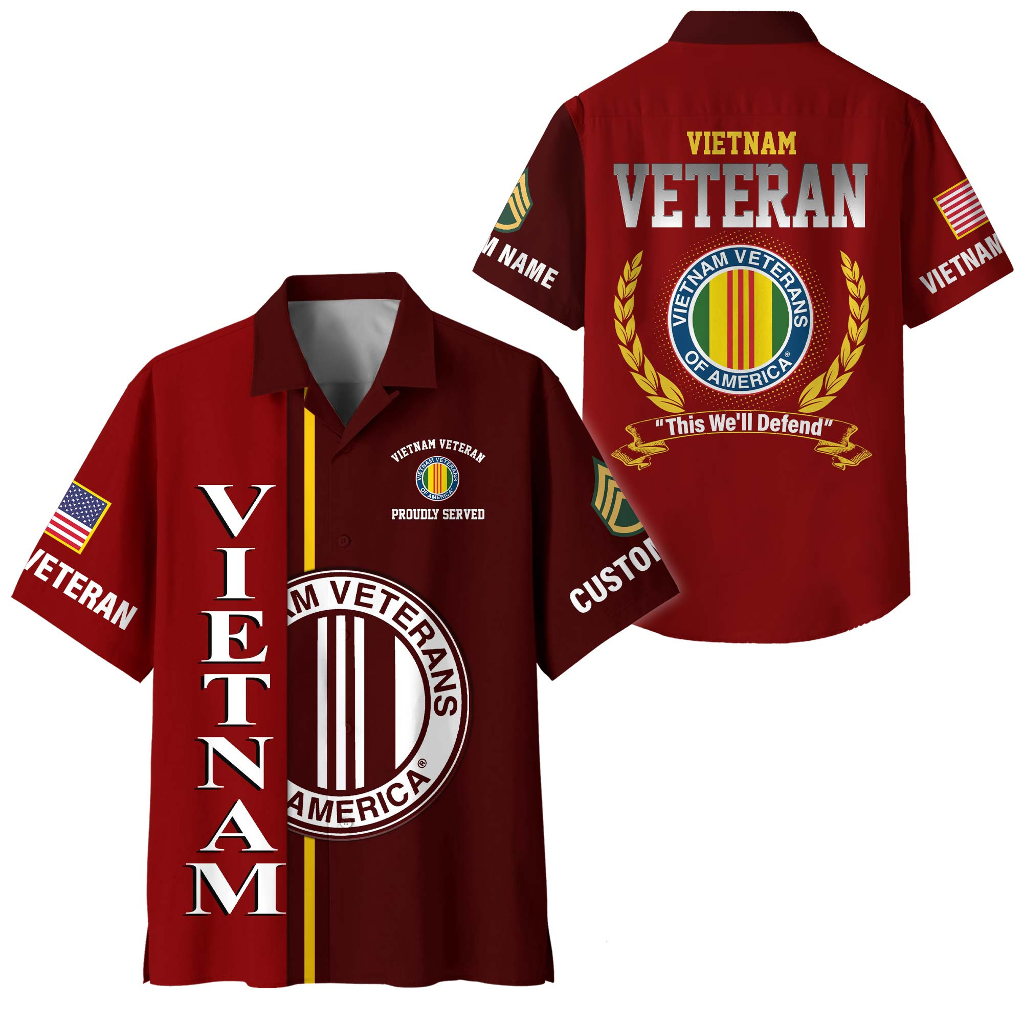 Premium Custom Vietnam Veteran Hawaiian Shirt VPVC408296, Gifts For Vietnam Veteran, Gifts For Veterans Day