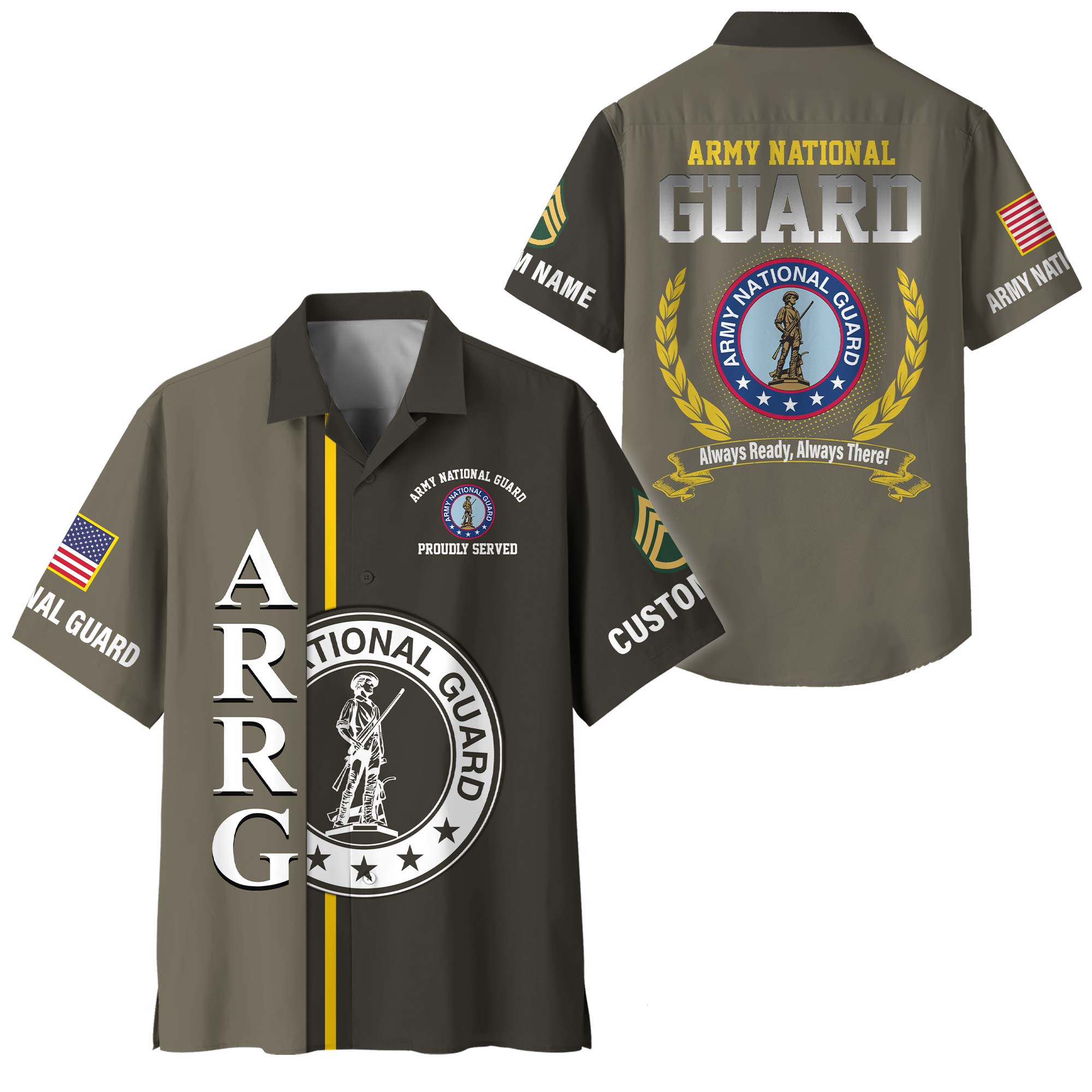 Premium Custom Army National Guard Hawaiian Shirt VPVC408298, Gifts For Army National Guard Veteran, Gifts For Veterans Day