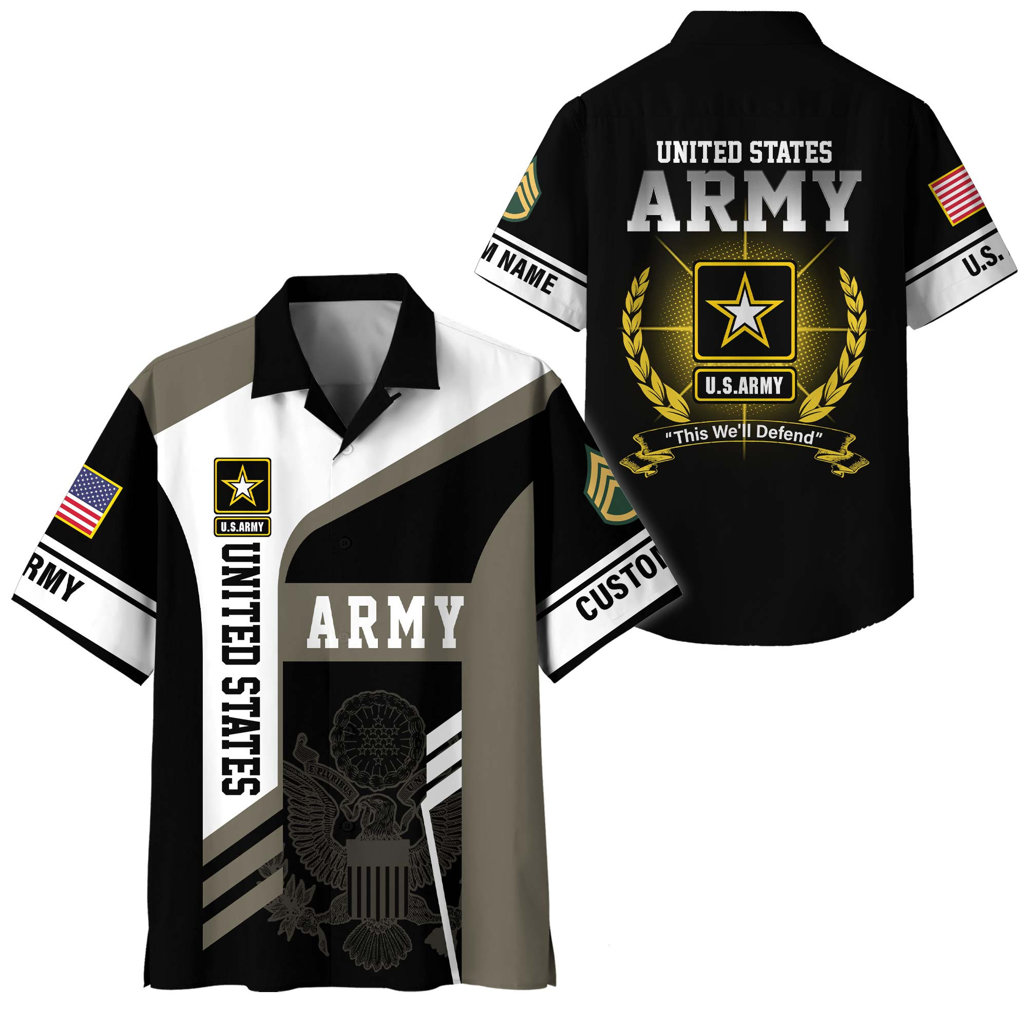 Premium Custom US Army Hawaiian Shirt VPVC408331, Gifts For Army Veteran, Gifts For Veterans Day