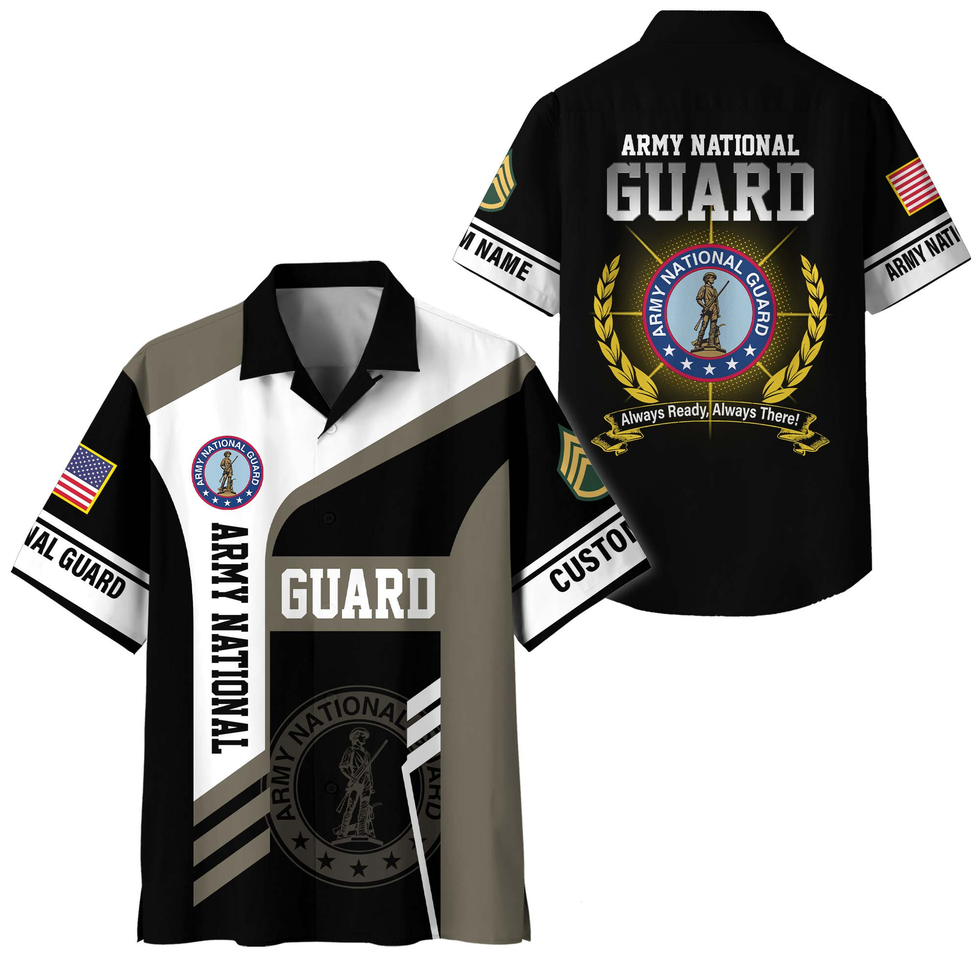 Premium Custom Army National Guard Hawaiian Shirt VPVC408338, Gifts For Army National Guard Veteran, Gifts For Veterans Day
