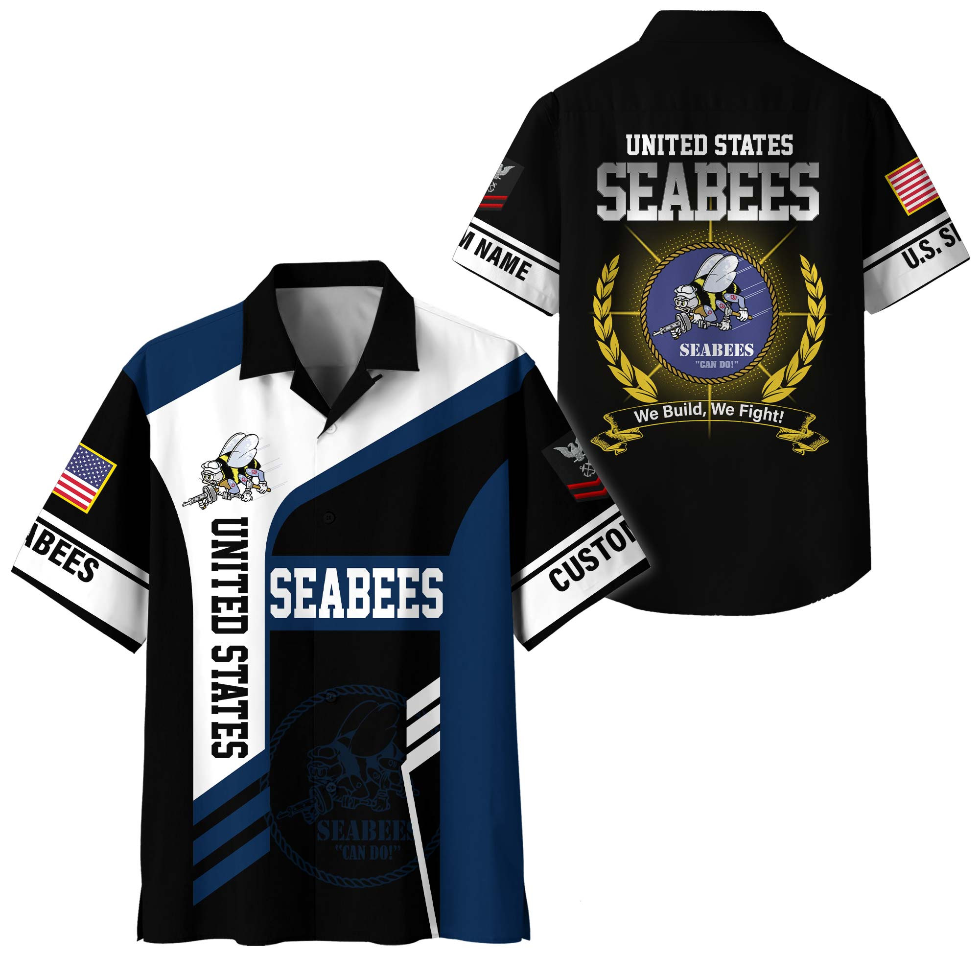 Premium Custom US Seabees Hawaiian Shirt VPVC408339, Gifts For Seabees Veteran, Gifts For Veterans Day