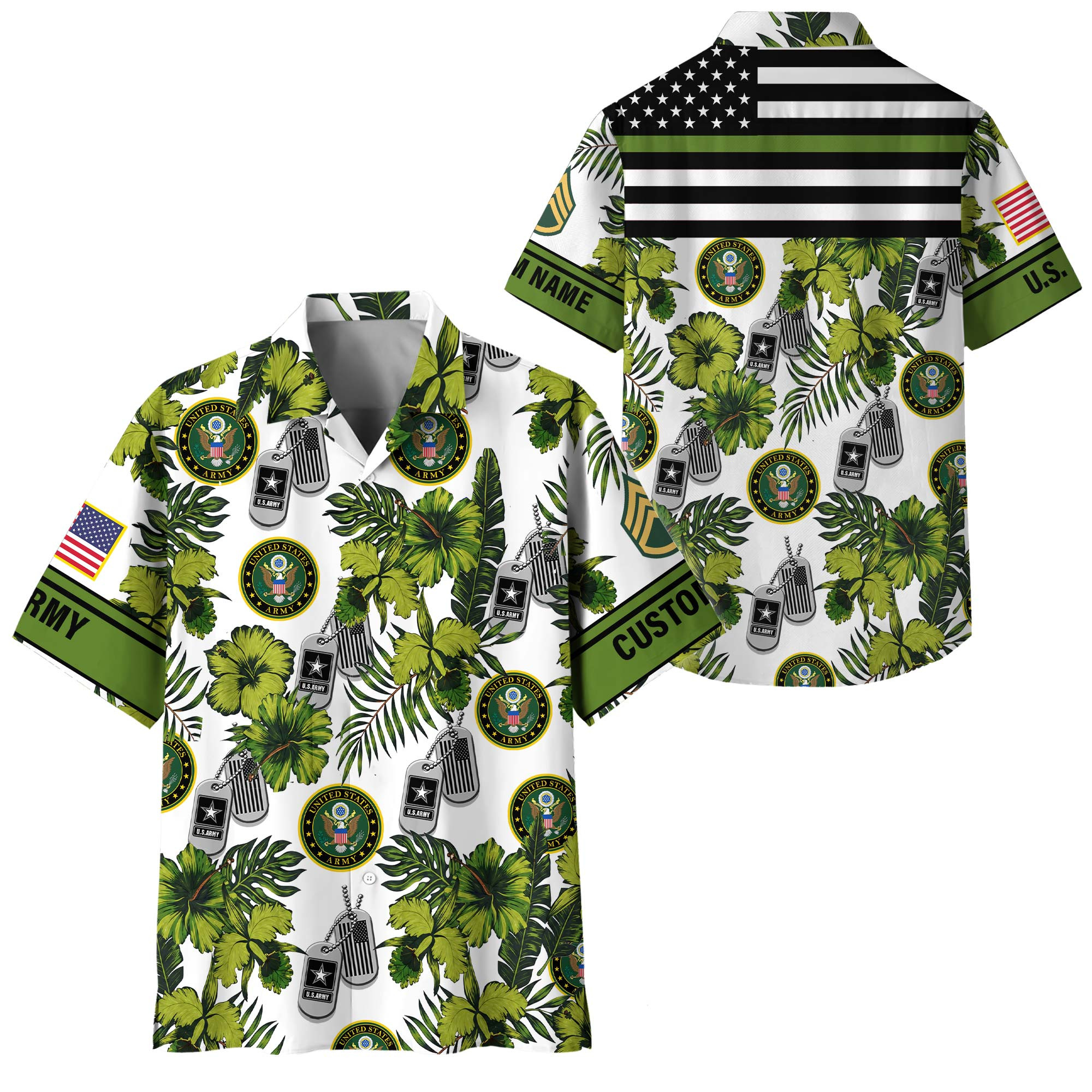 Premium Custom US Army Hawaiian Shirt VPVC408341, Gifts For Army Veteran, Gifts For Veterans Day