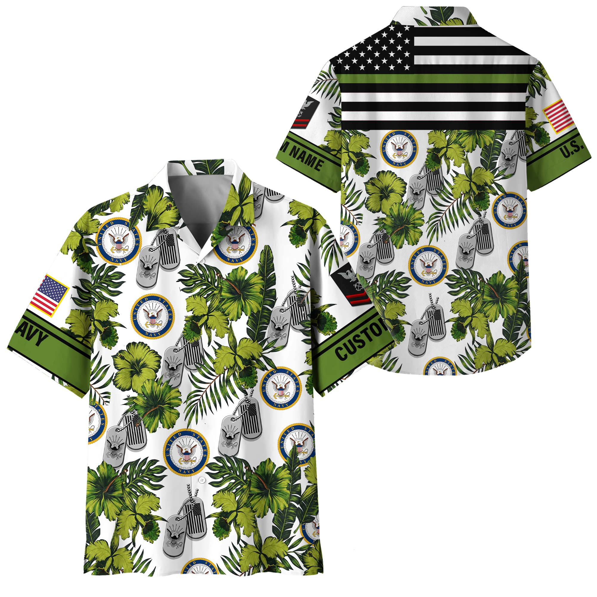 Premium Custom US Navy Hawaiian Shirt VPVC408342, Gifts For Navy Veteran, Gifts For Veterans Day