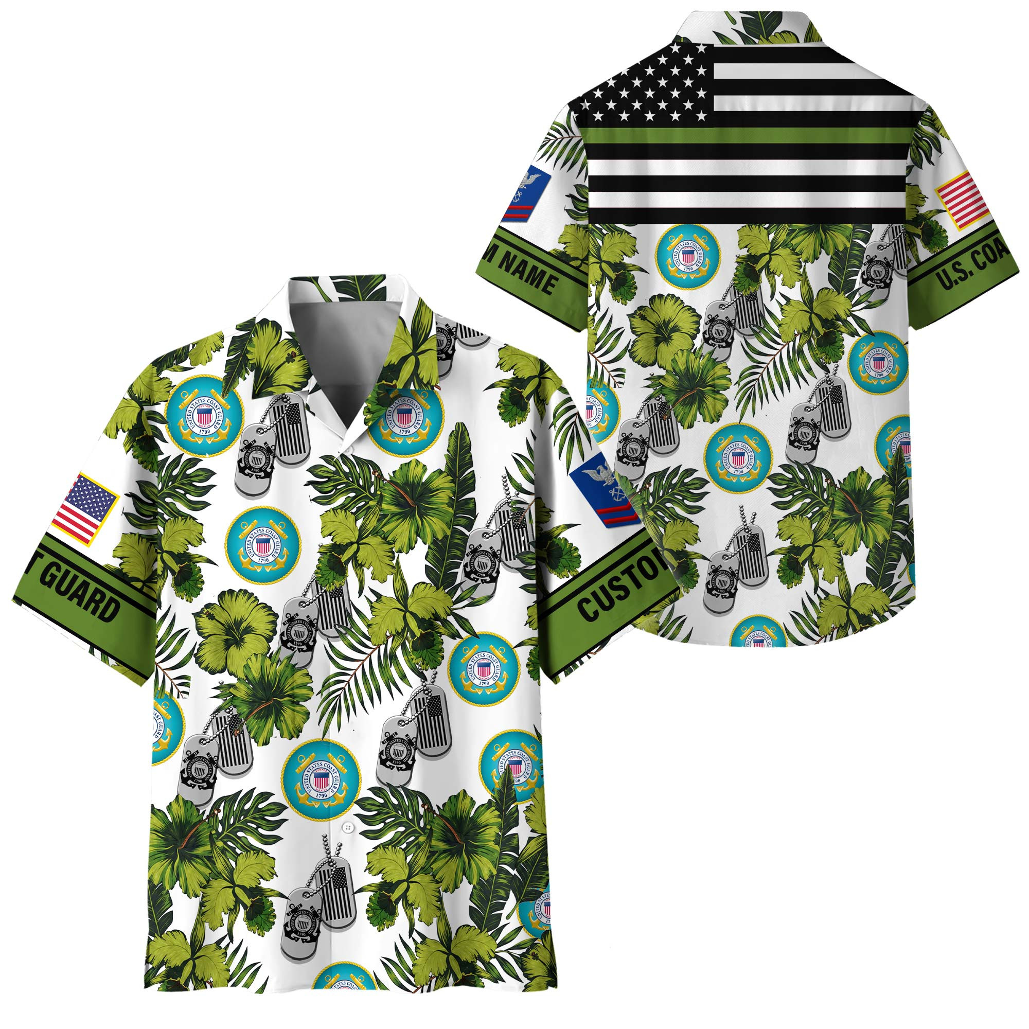 Premium Custom USCG Hawaiian Shirt VPVC408345, Gifts For Coast Guard Veteran, Gifts For Veterans Day