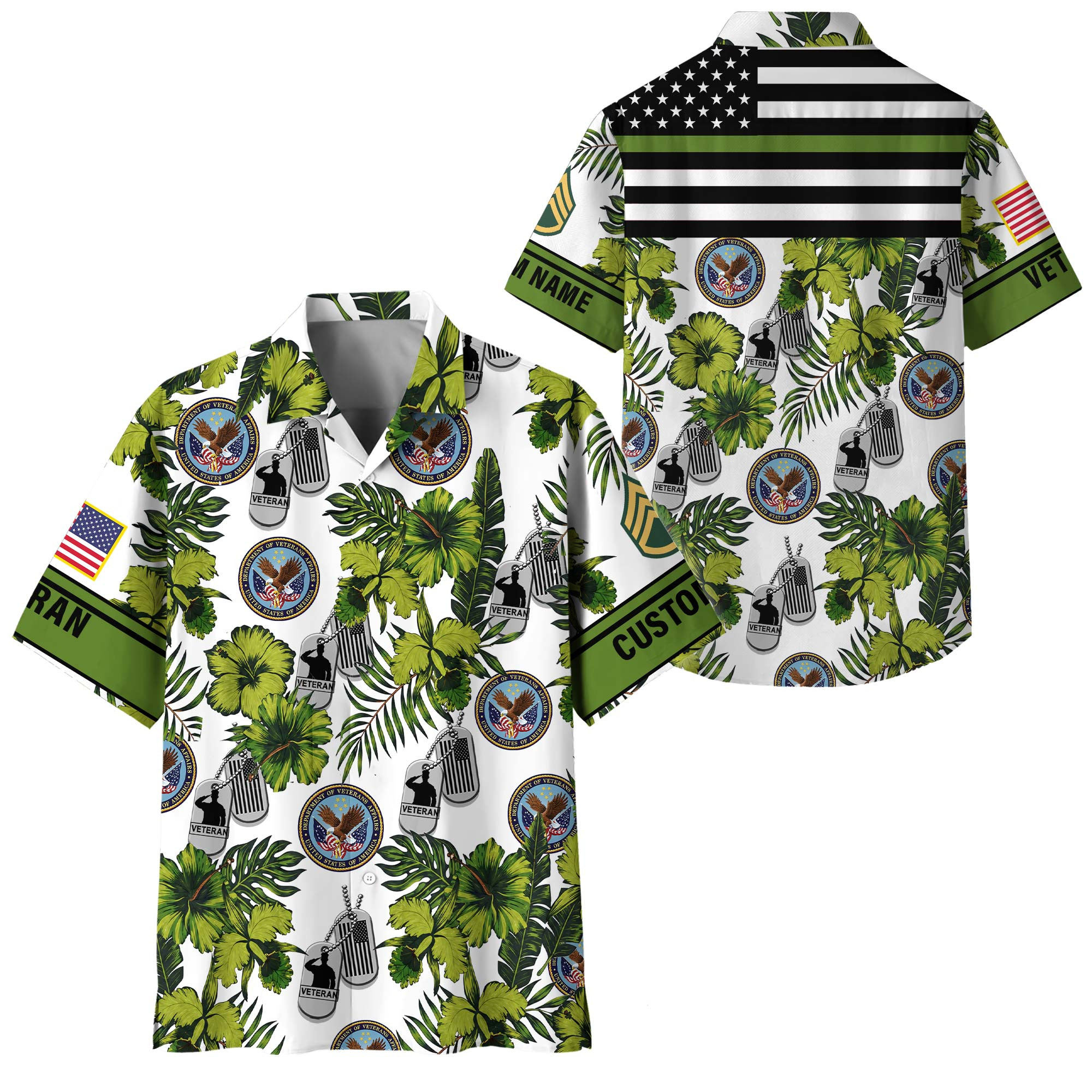 Premium Custom US Veteran Hawaiian Shirt VPVC408347, Gifts For US Veteran, Gifts For Veterans Day
