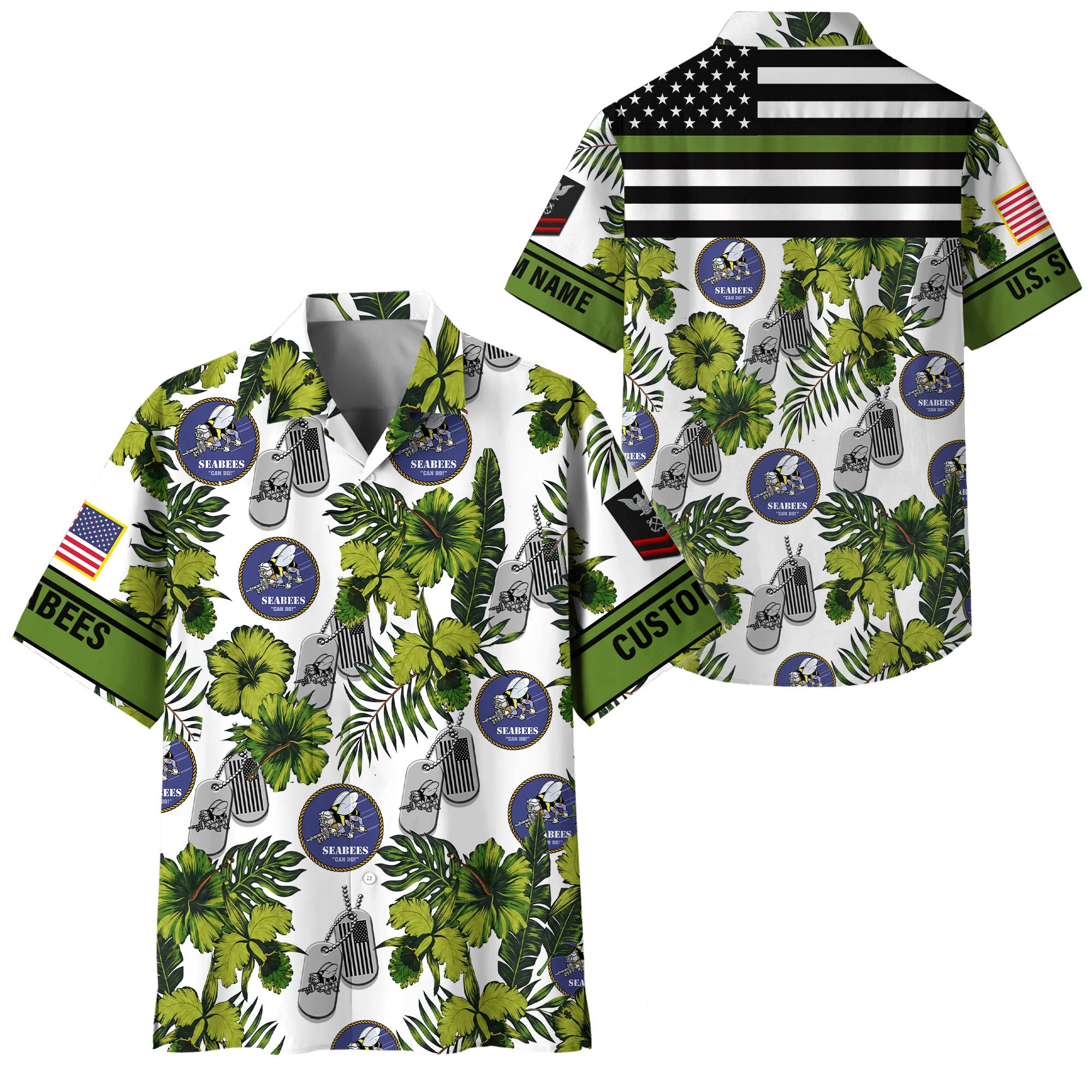 Premium Custom US Seabees Hawaiian Shirt VPVC408349, Gifts For Seabees Veteran, Gifts For Veterans Day