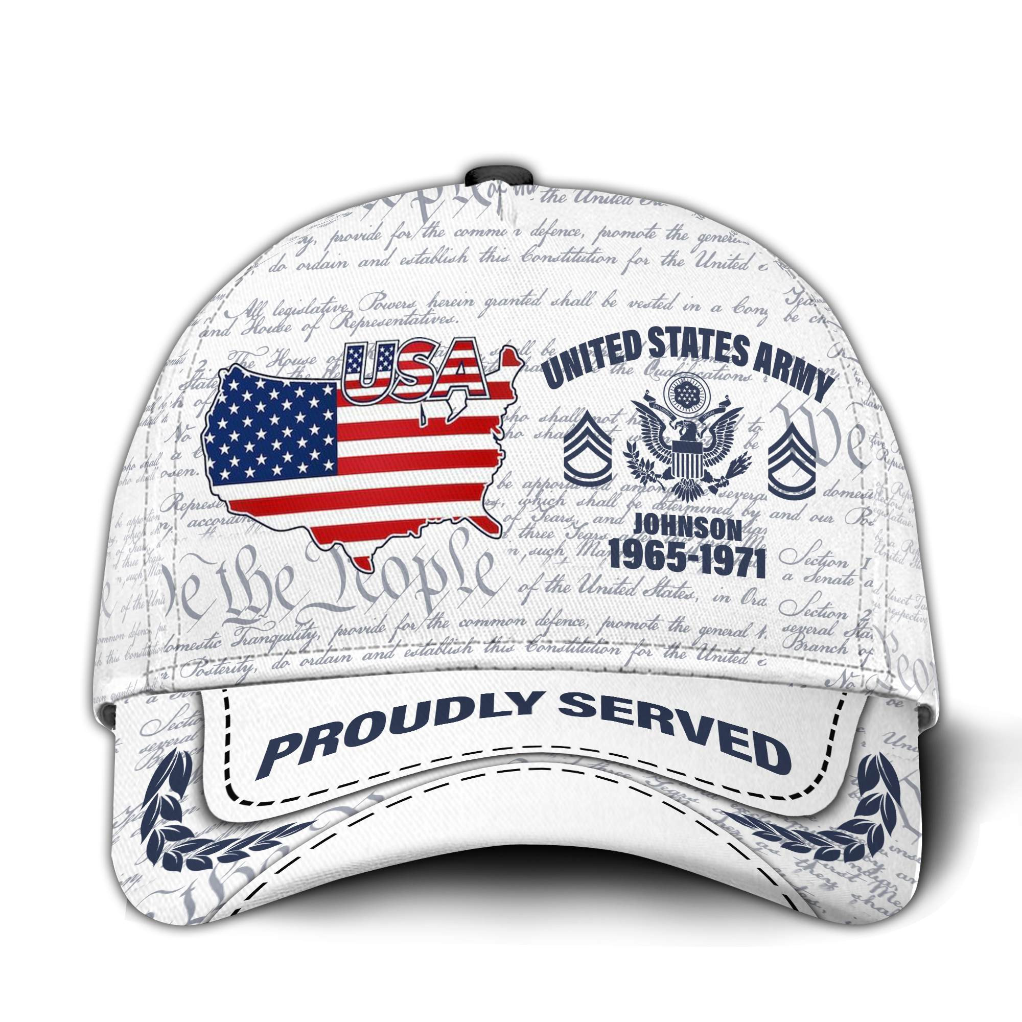 Premium Custom US Army Veteran Hat VPVC015501, Cap For Army Veterans, Gifts For Veterans Day, Father’s Day