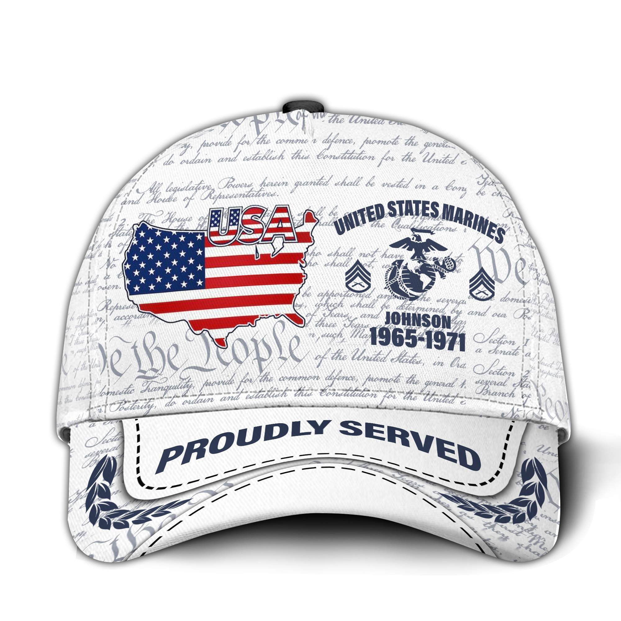 Premium Custom USMC Veteran Hat VPVC015503, Cap For Marine Veterans, Gifts For Veterans Day, Father’s Day